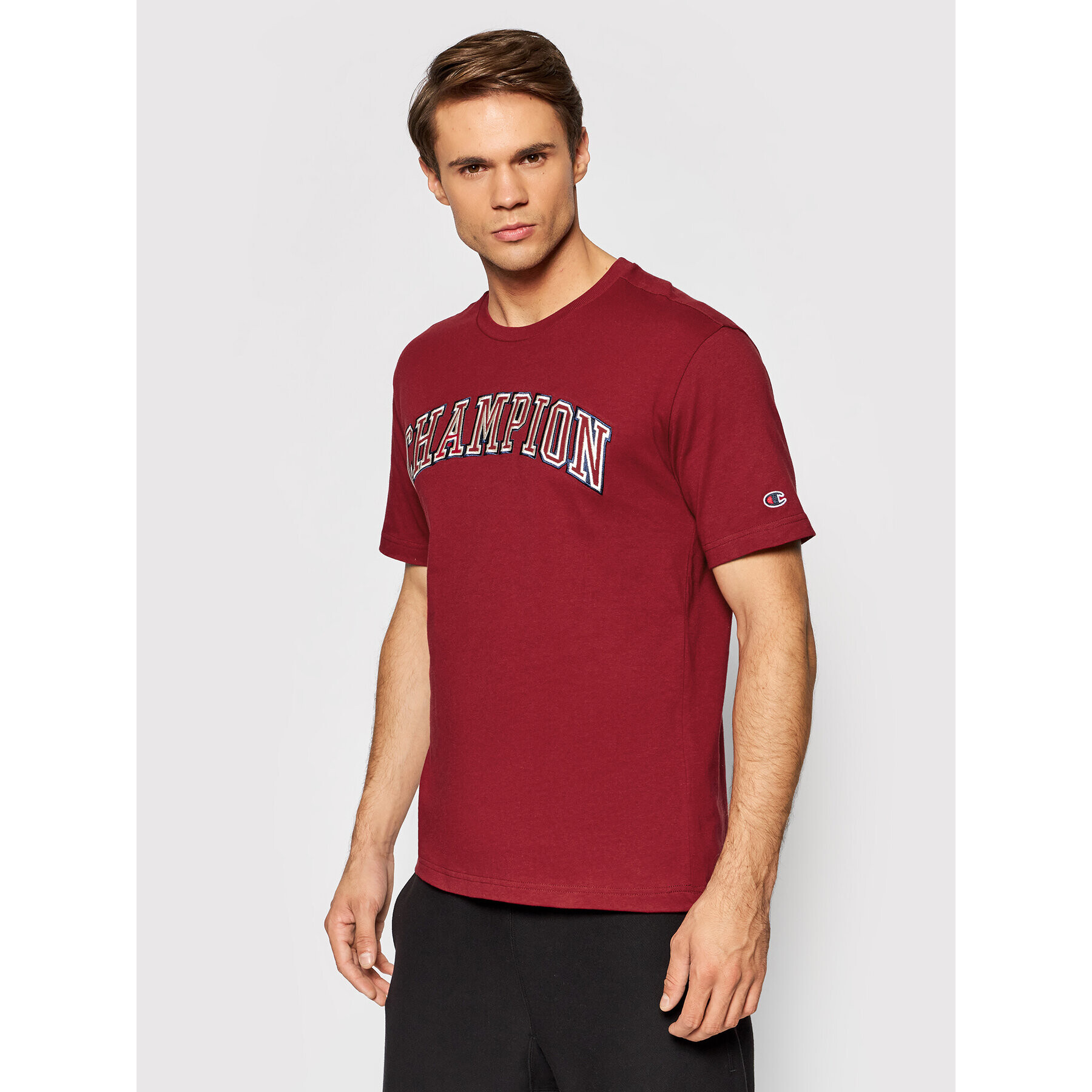 Champion T-Shirt 216581 Bordó Comfort Fit - Pepit.cz