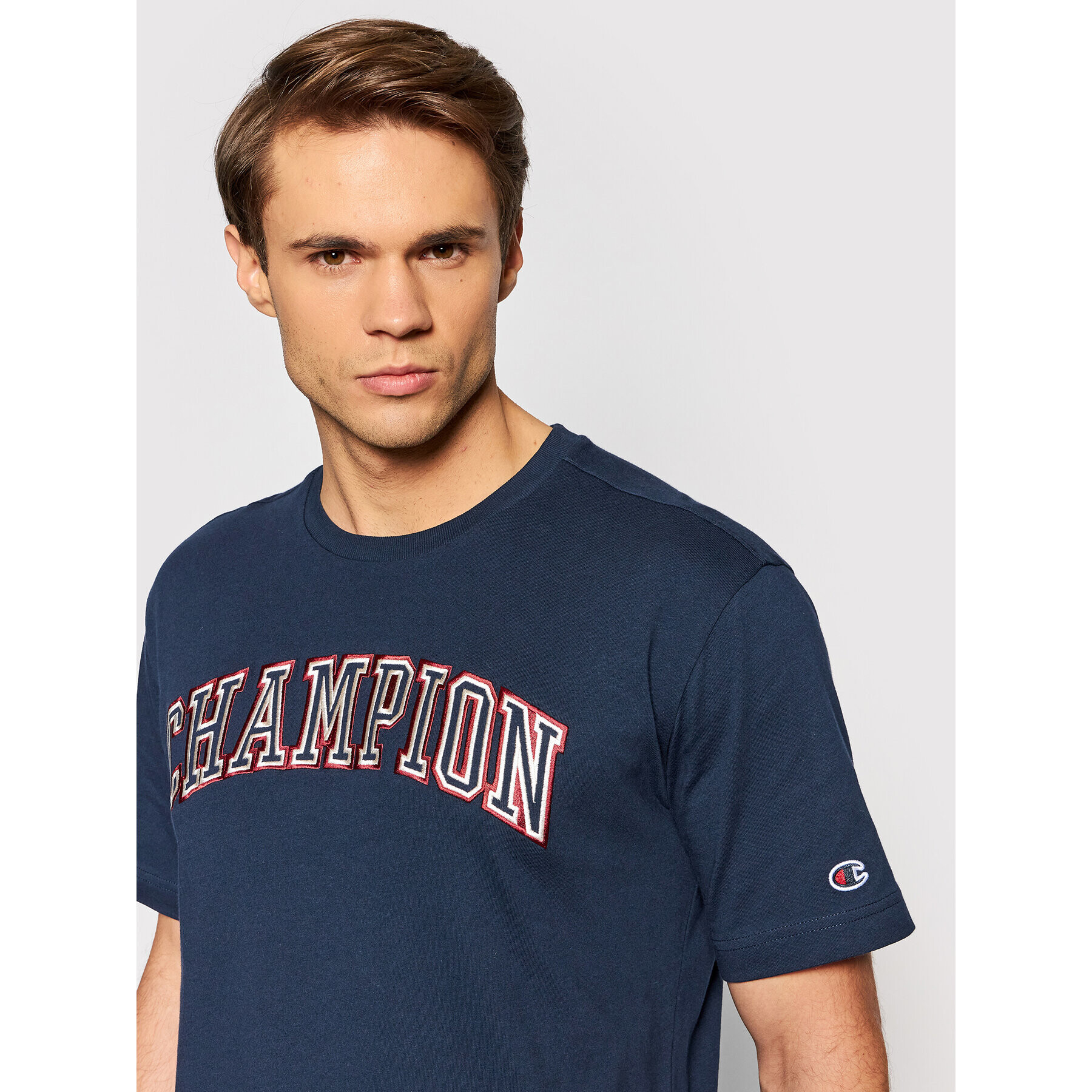 Champion T-Shirt 216581 Tmavomodrá Regular Fit - Pepit.cz