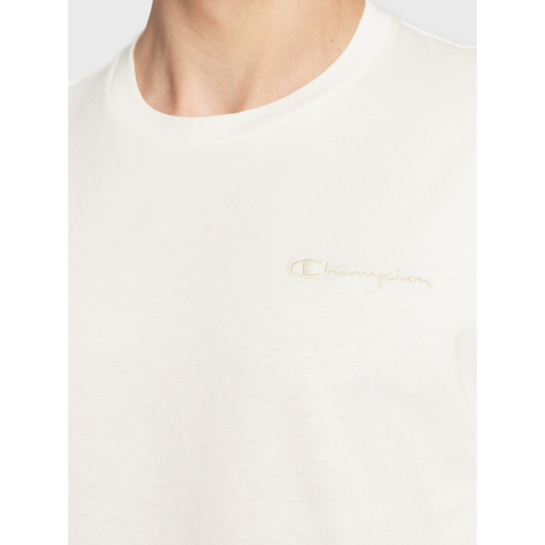 Champion T-Shirt 217921 Écru Regular Fit - Pepit.cz