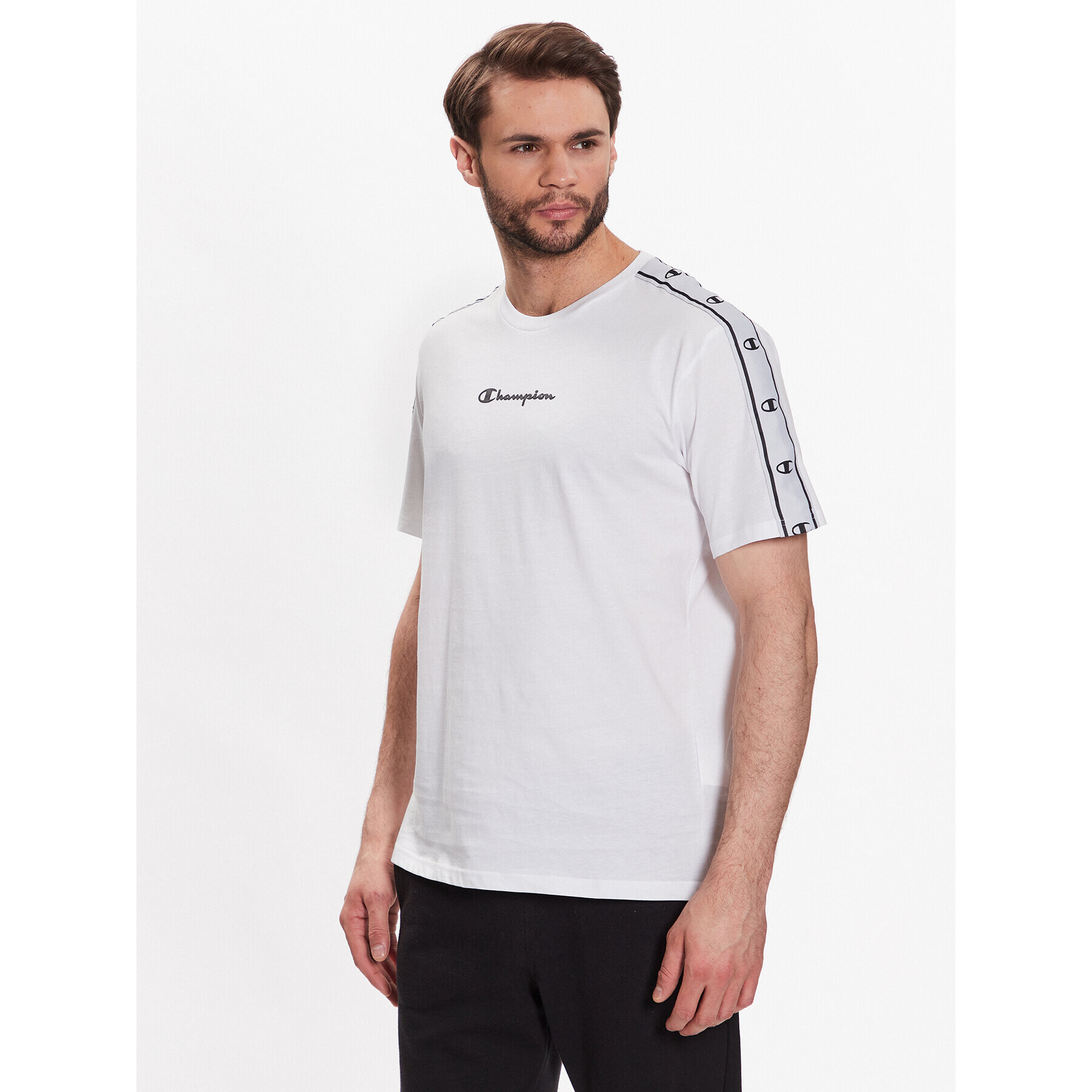 Champion T-Shirt 218472 Bílá Regular Fit - Pepit.cz