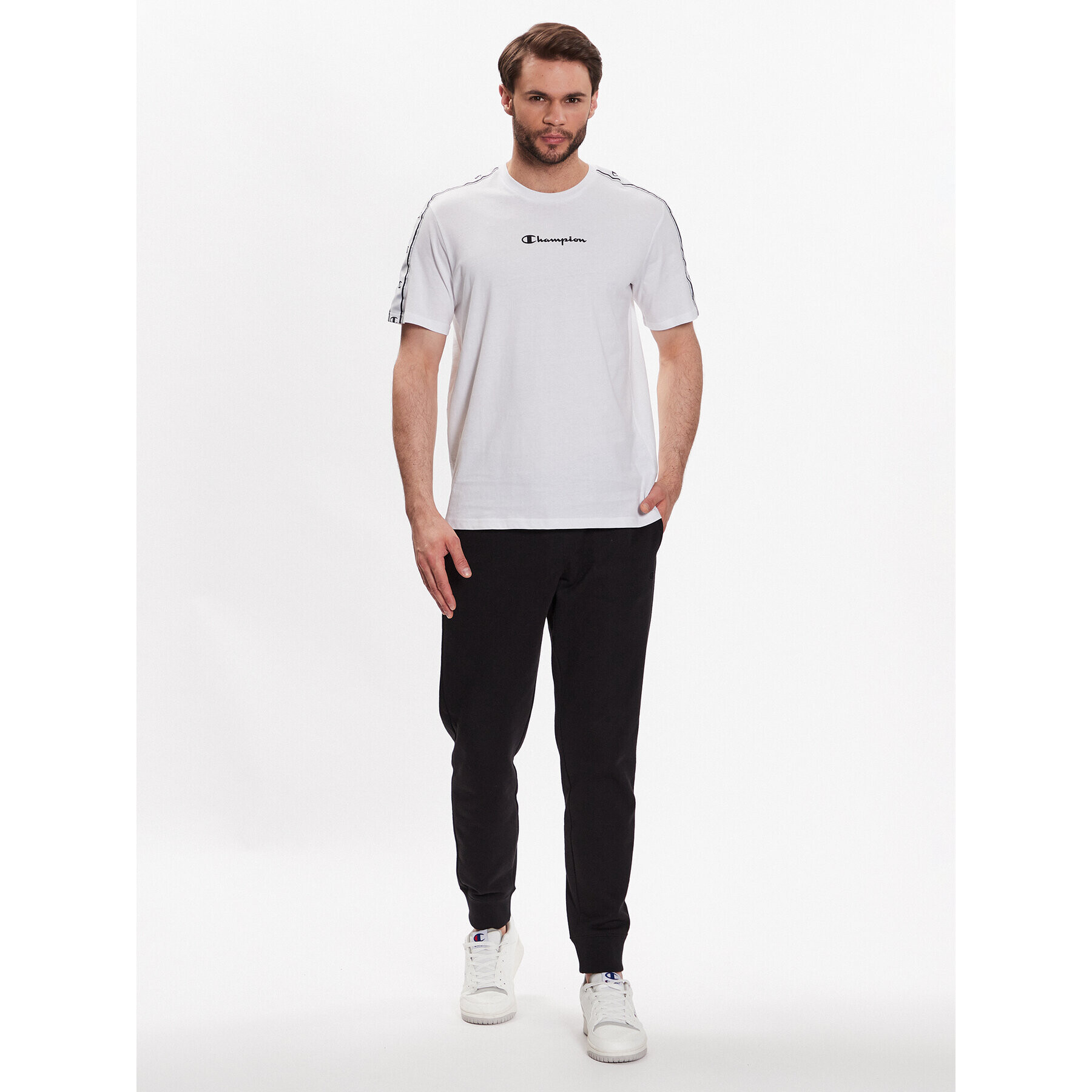 Champion T-Shirt 218472 Bílá Regular Fit - Pepit.cz