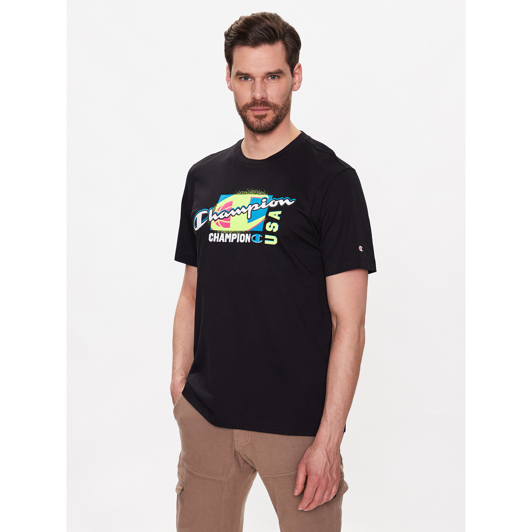 Champion T-Shirt 218483 Černá Regular Fit - Pepit.cz