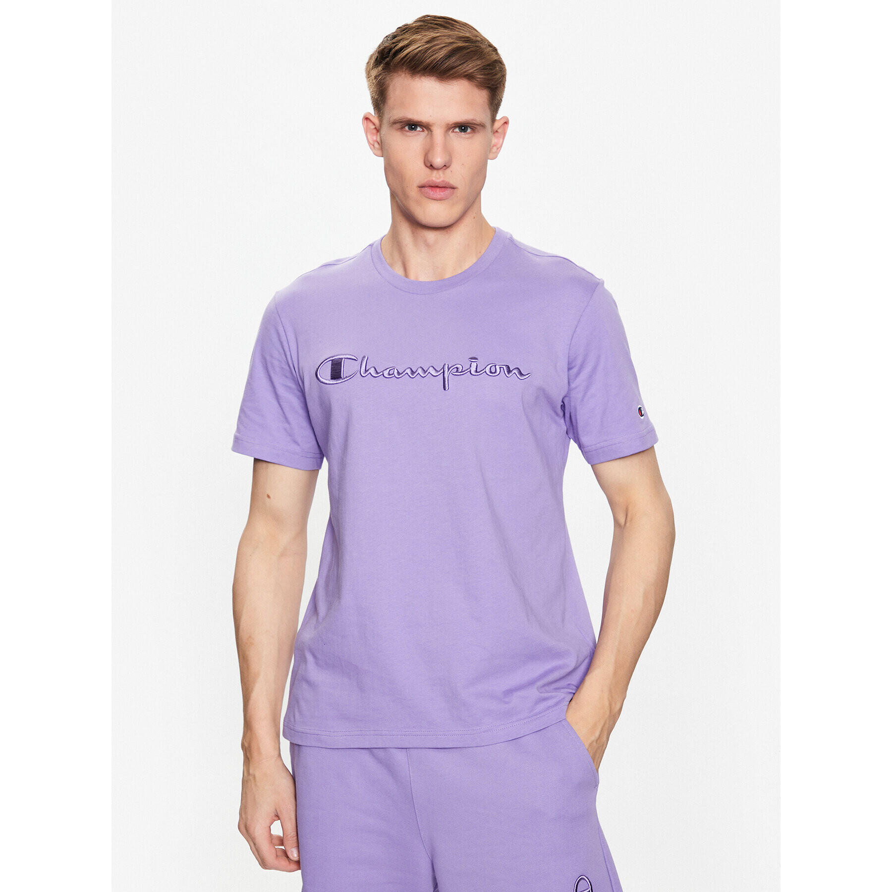 Champion T-Shirt 218490 Fialová Regular Fit - Pepit.cz