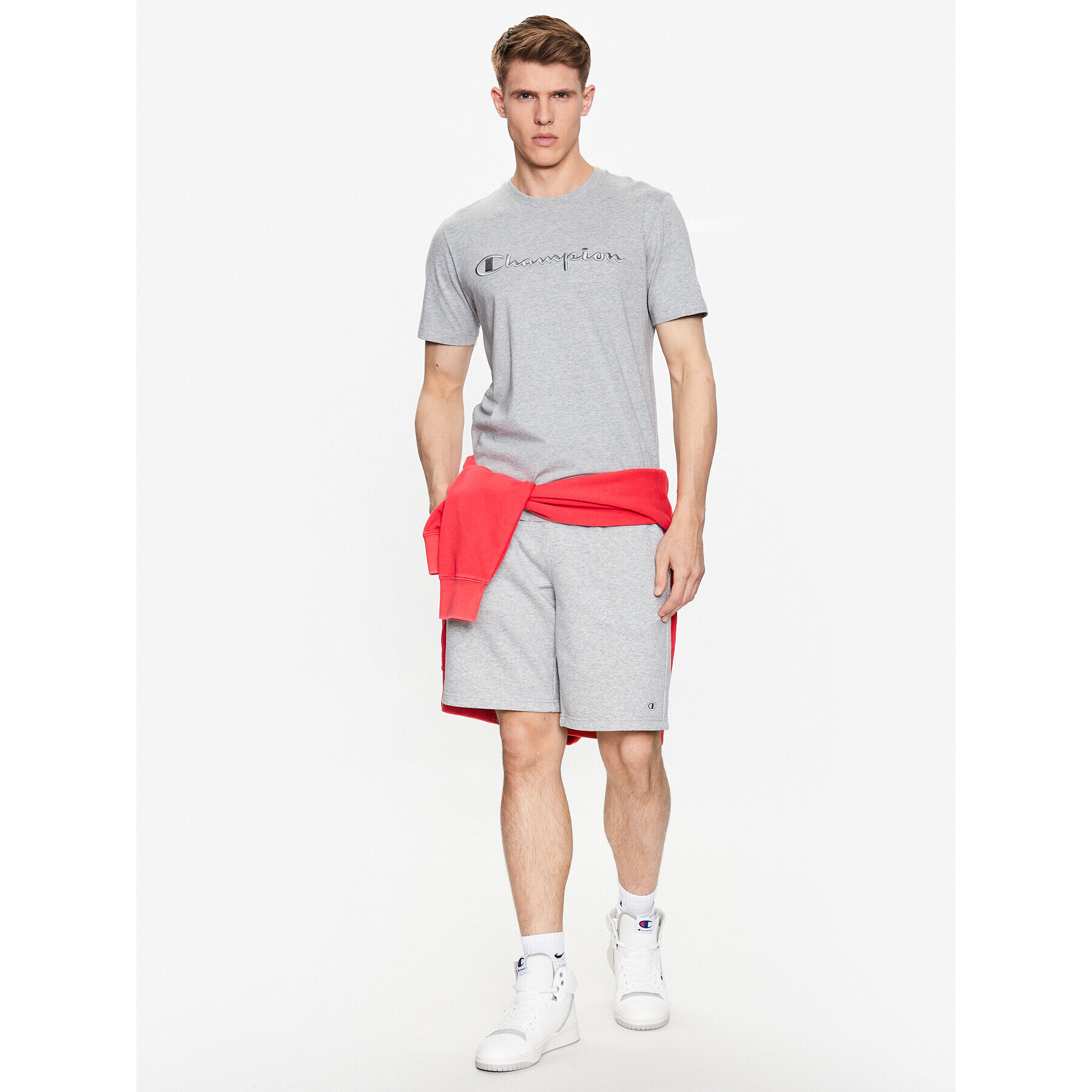 Champion T-Shirt 218490 Šedá Regular Fit - Pepit.cz