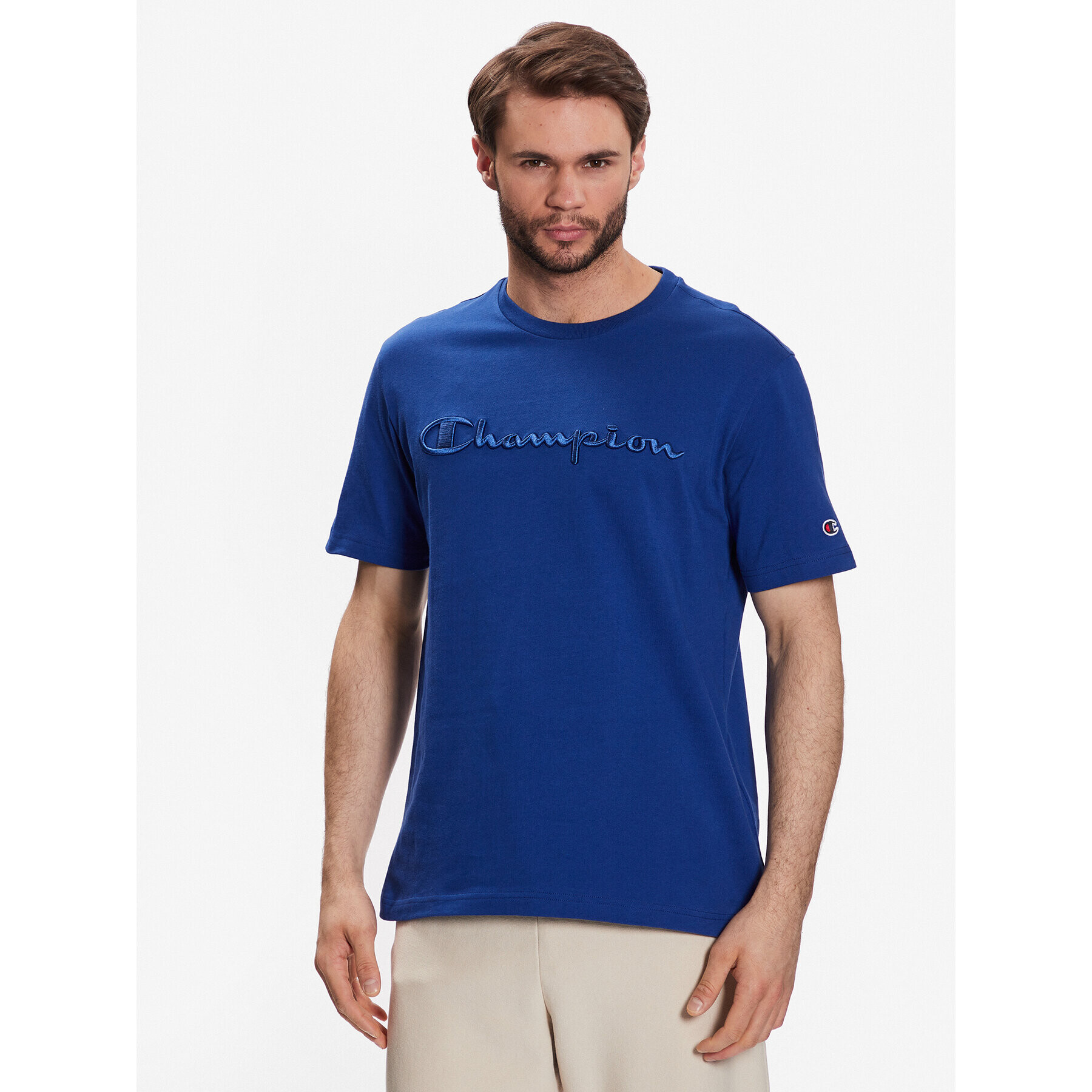 Champion T-Shirt 218490 Tmavomodrá Regular Fit - Pepit.cz