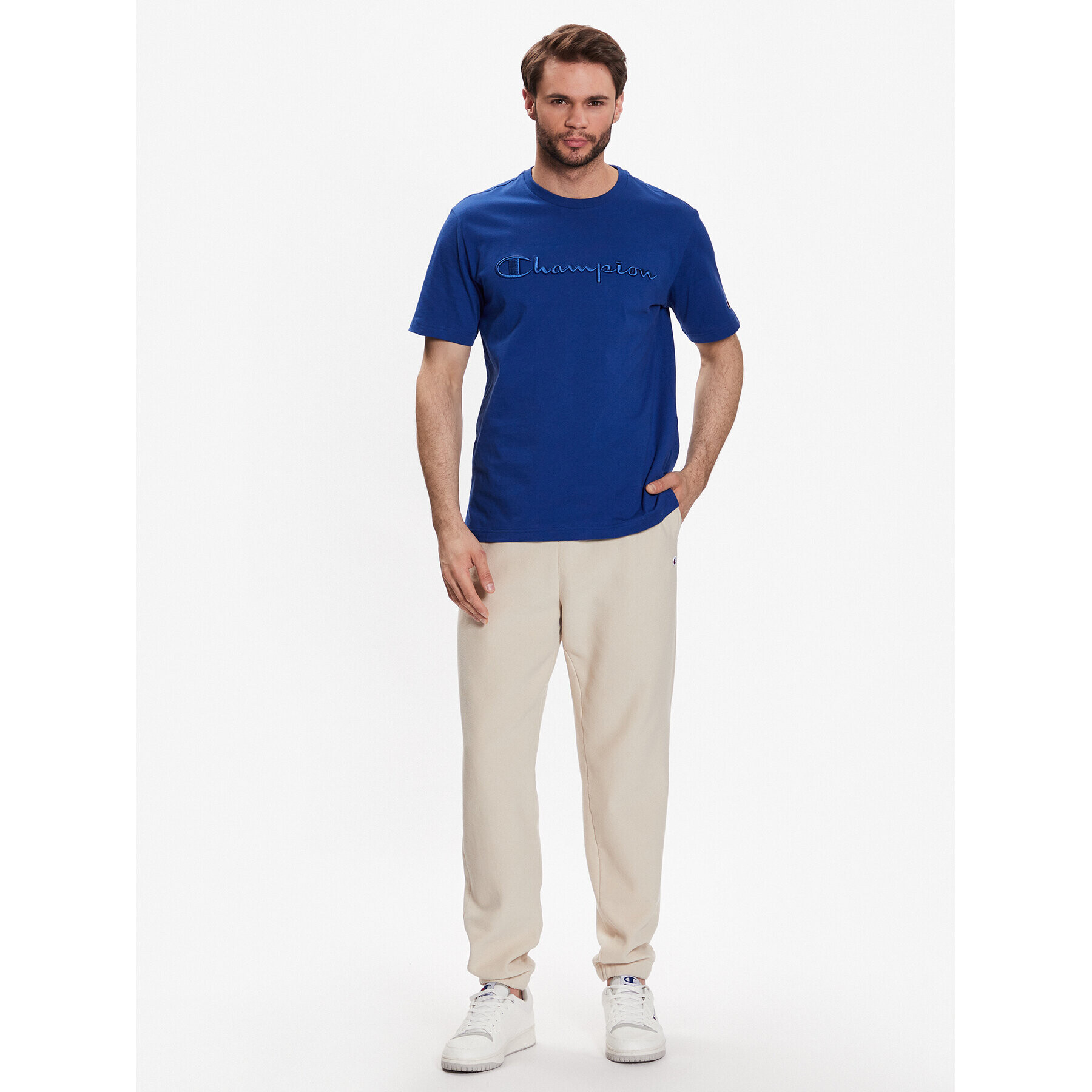 Champion T-Shirt 218490 Tmavomodrá Regular Fit - Pepit.cz