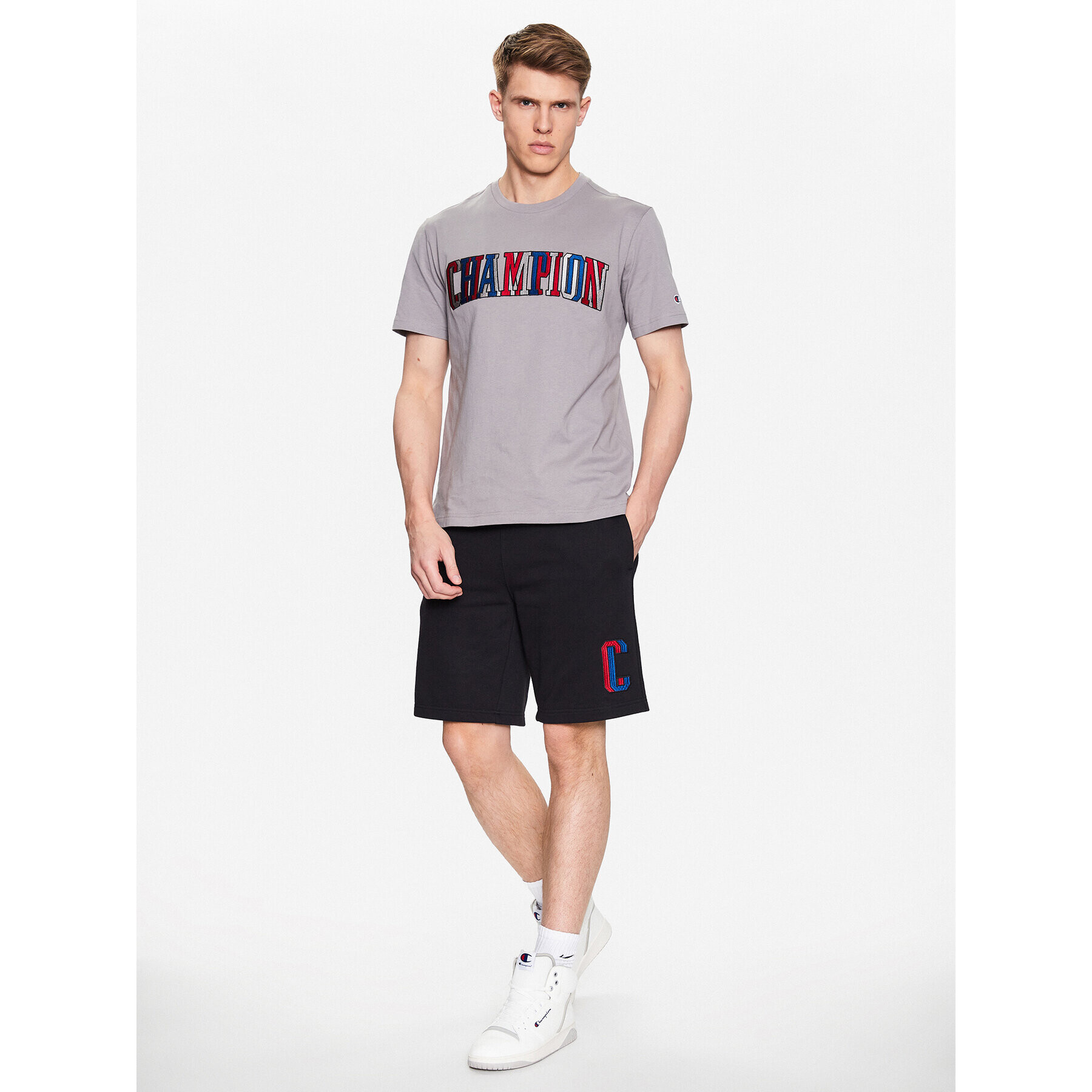 Champion T-Shirt 218512 Šedá Regular Fit - Pepit.cz