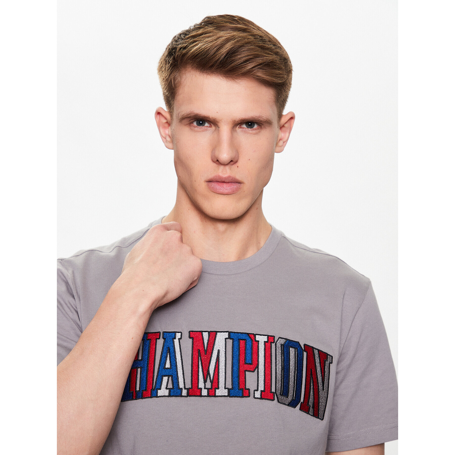 Champion T-Shirt 218512 Šedá Regular Fit - Pepit.cz