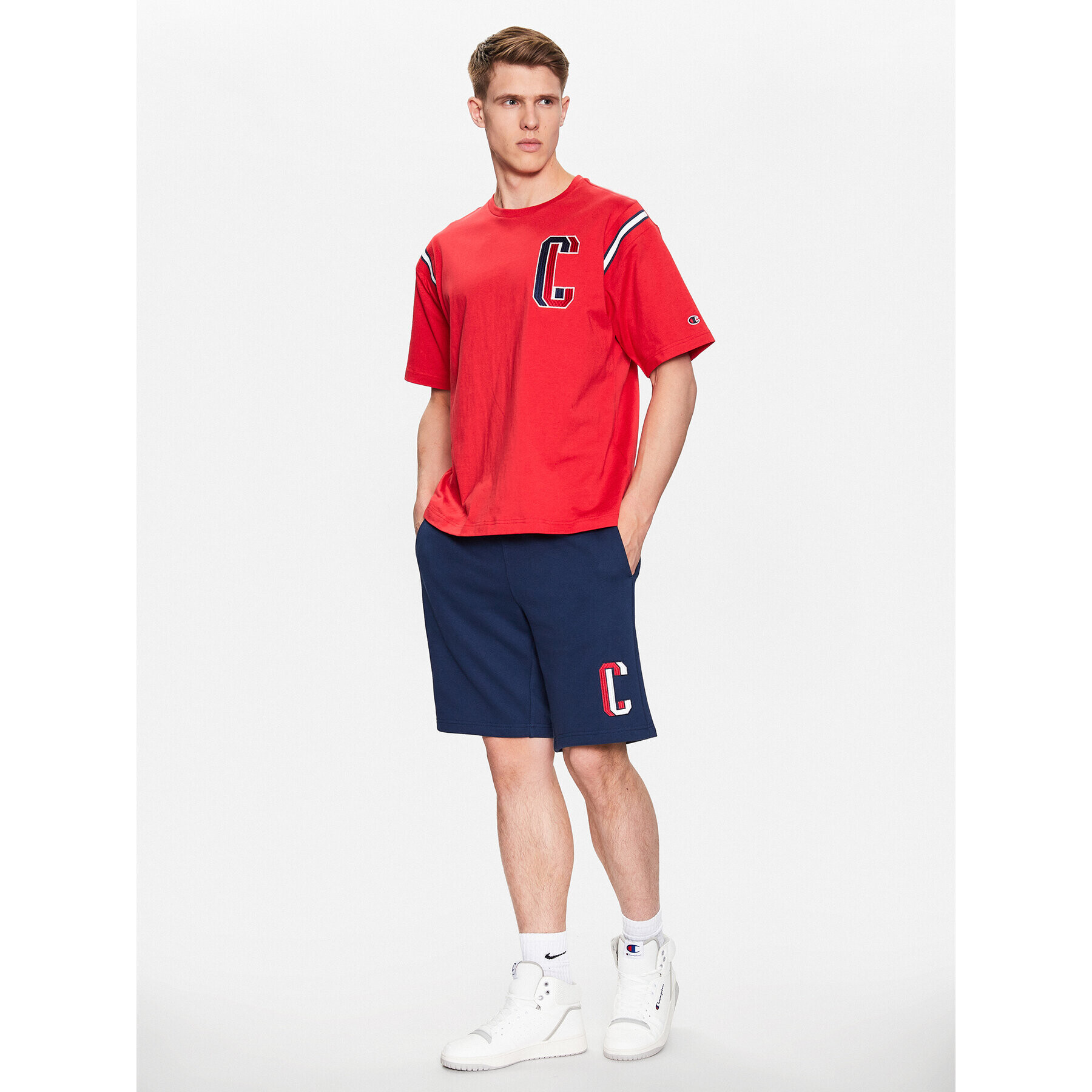 Champion T-Shirt 218515 Červená Regular Fit - Pepit.cz