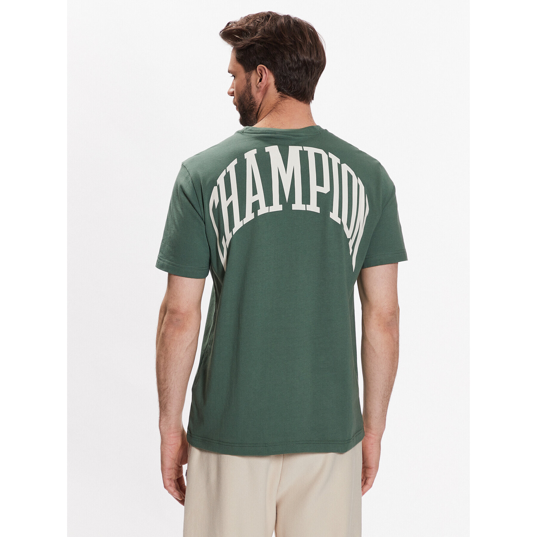 Champion T-Shirt 218521 Zelená Regular Fit - Pepit.cz