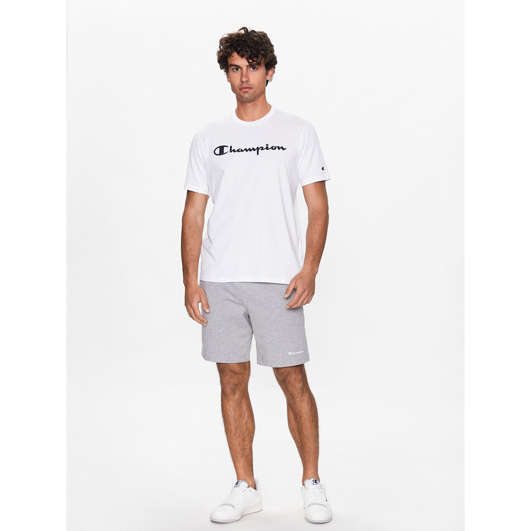 Champion T-Shirt 218531 Bílá Regular Fit - Pepit.cz