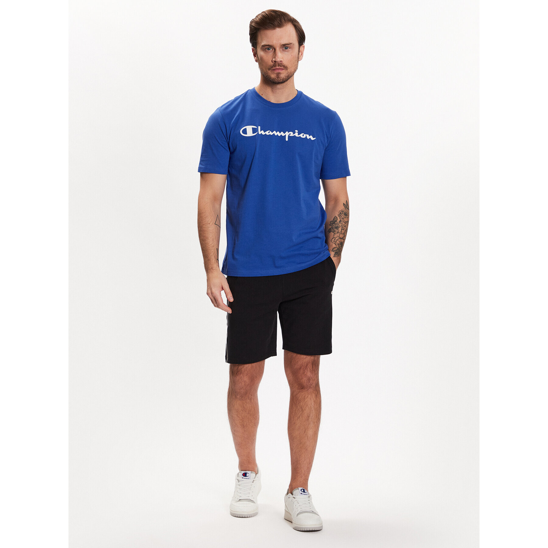 Champion T-Shirt 218531 Modrá Regular Fit - Pepit.cz