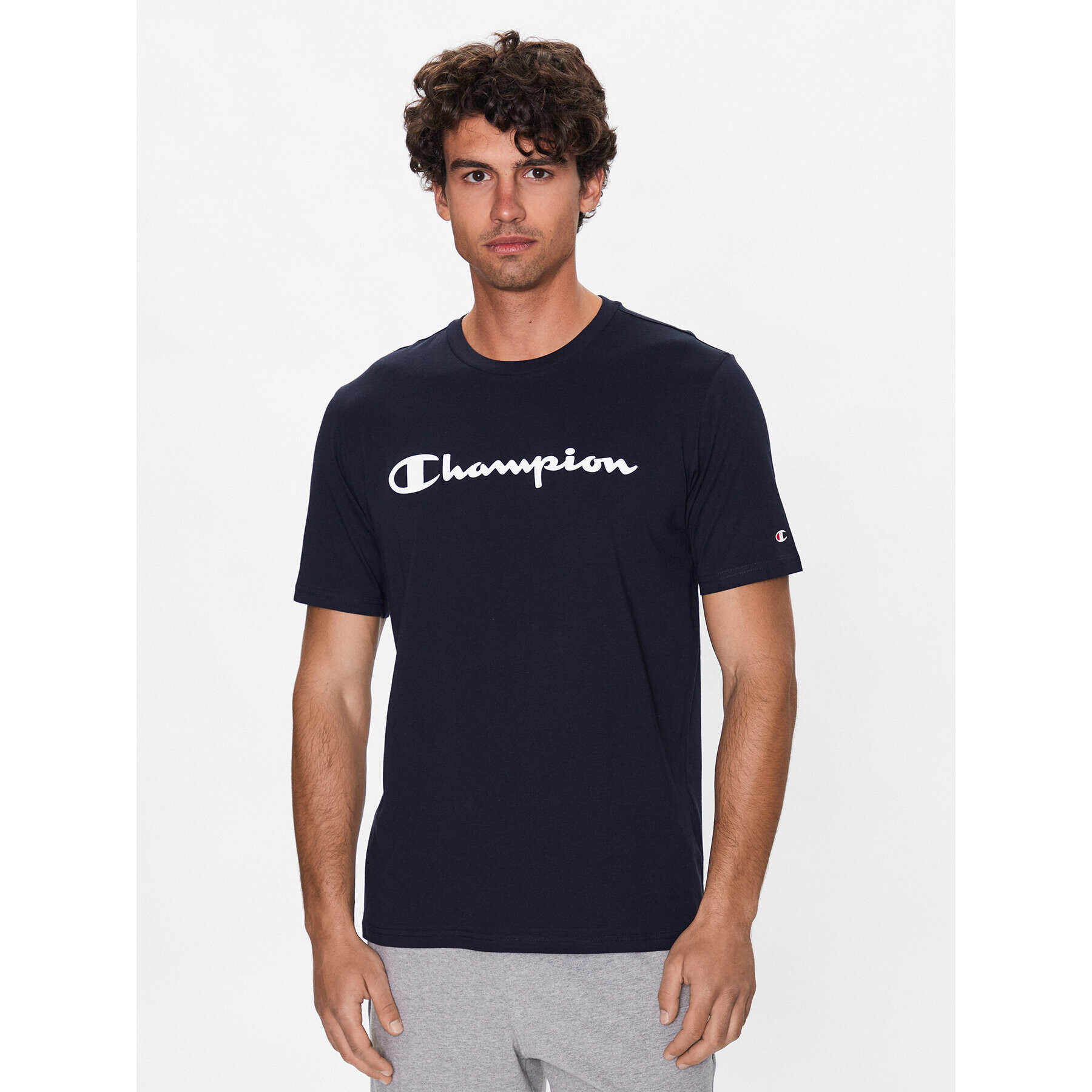 Champion T-Shirt 218531 Tmavomodrá Regular Fit - Pepit.cz