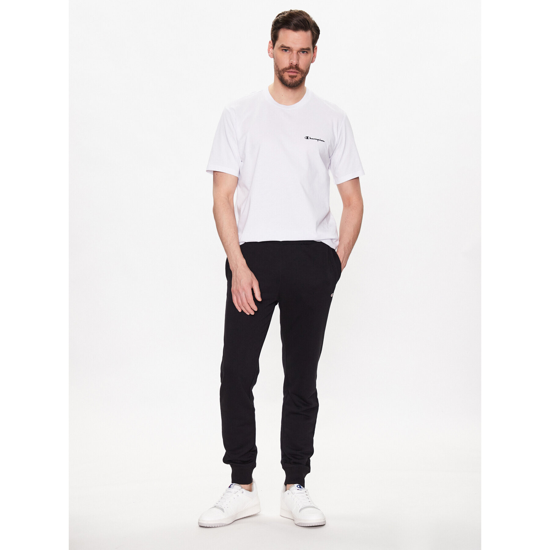 Champion T-Shirt 218539 Bílá Regular Fit - Pepit.cz