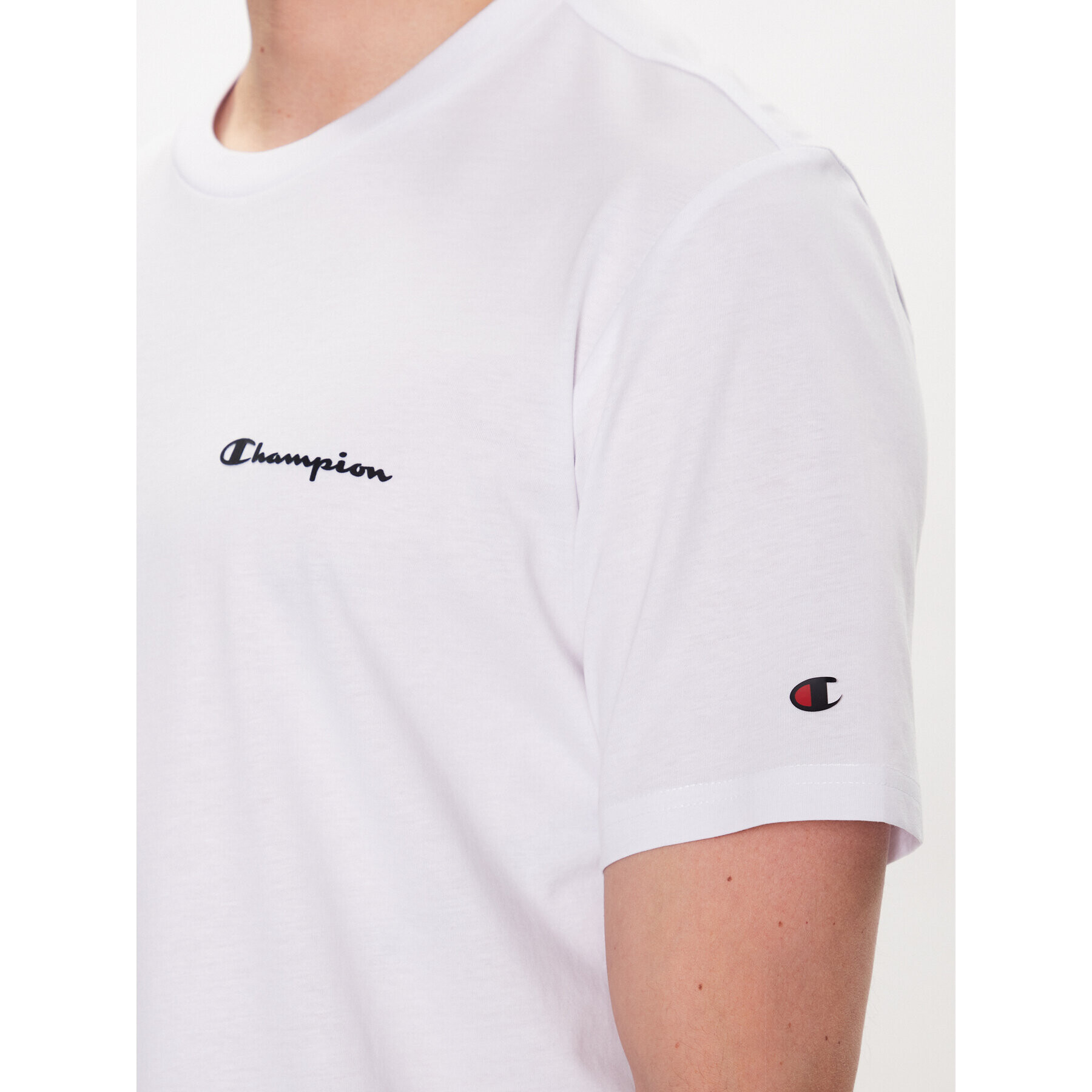 Champion T-Shirt 218539 Bílá Regular Fit - Pepit.cz