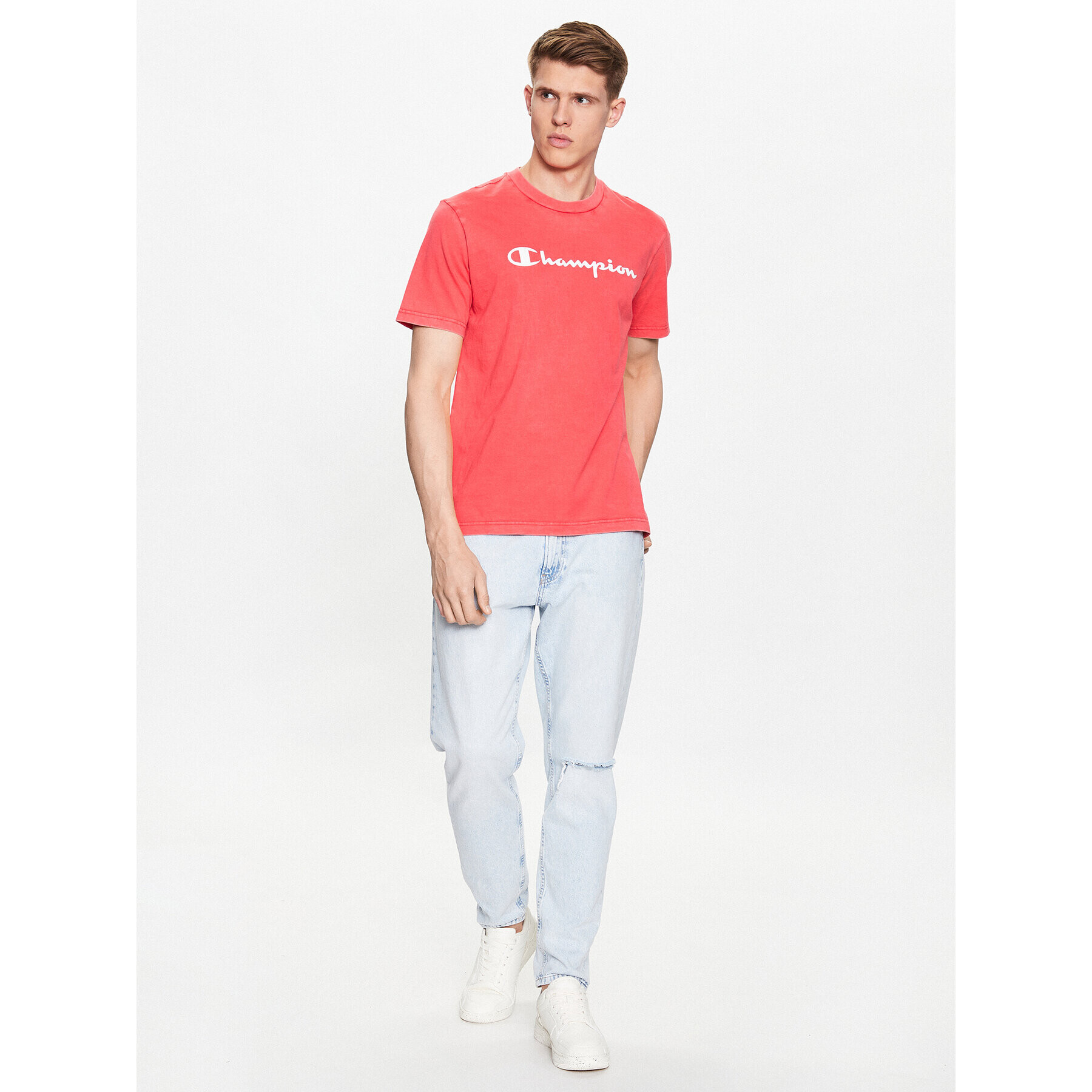 Champion T-Shirt 218604 Růžová Regular Fit - Pepit.cz