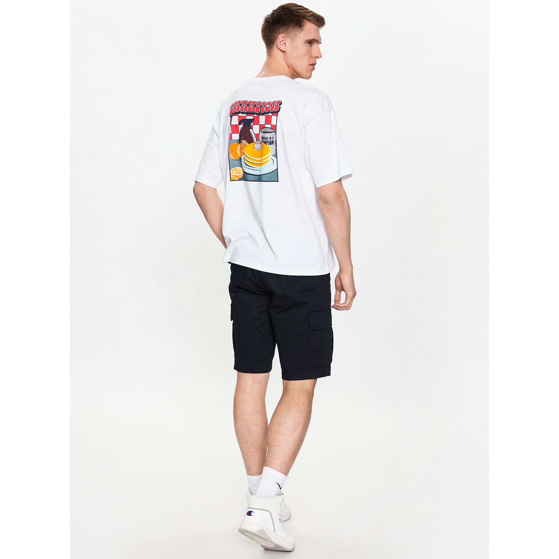 Champion T-Shirt 218632 Bílá Regular Fit - Pepit.cz