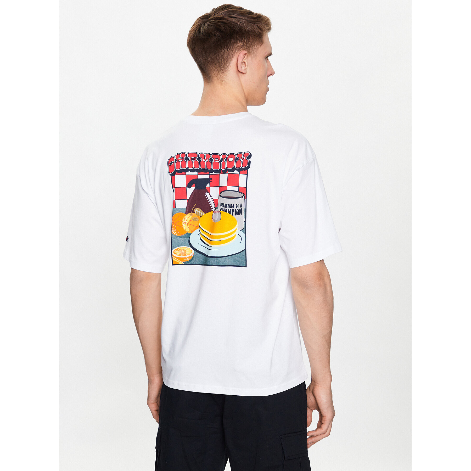 Champion T-Shirt 218632 Bílá Regular Fit - Pepit.cz