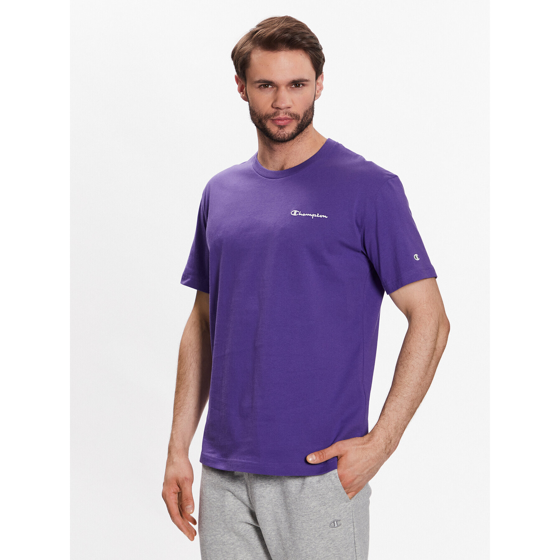 Champion T-Shirt 218928 Fialová Regular Fit - Pepit.cz