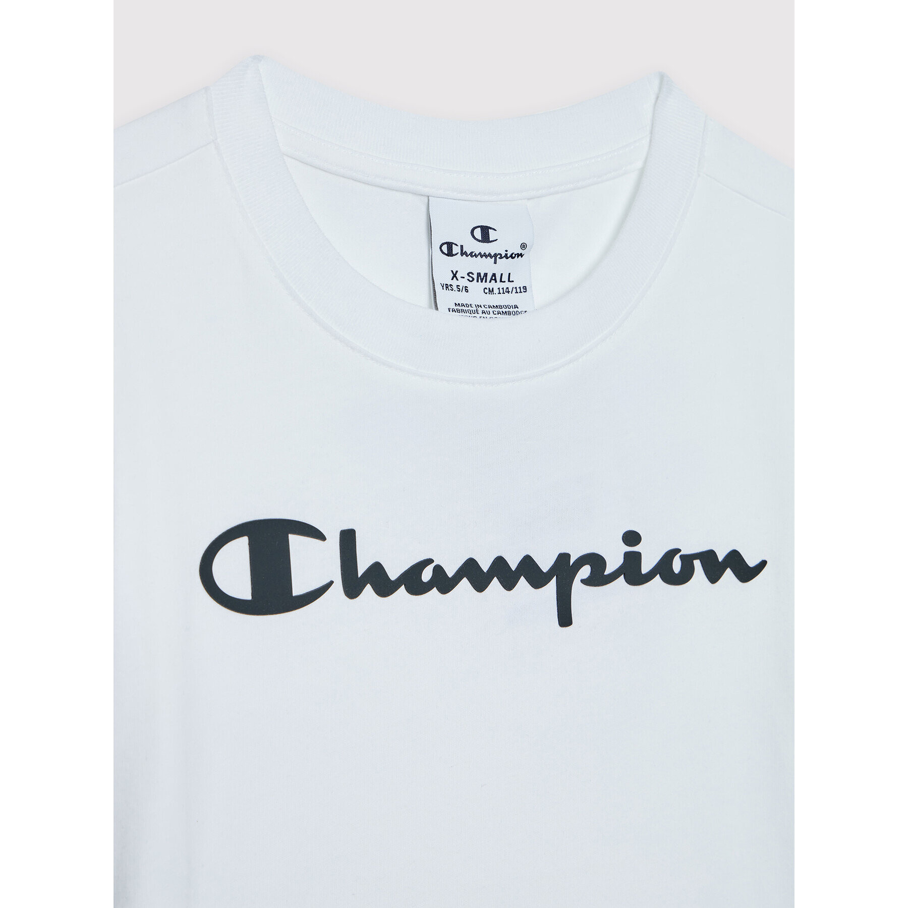 Champion T-Shirt 404327 Bílá Regular Fit - Pepit.cz