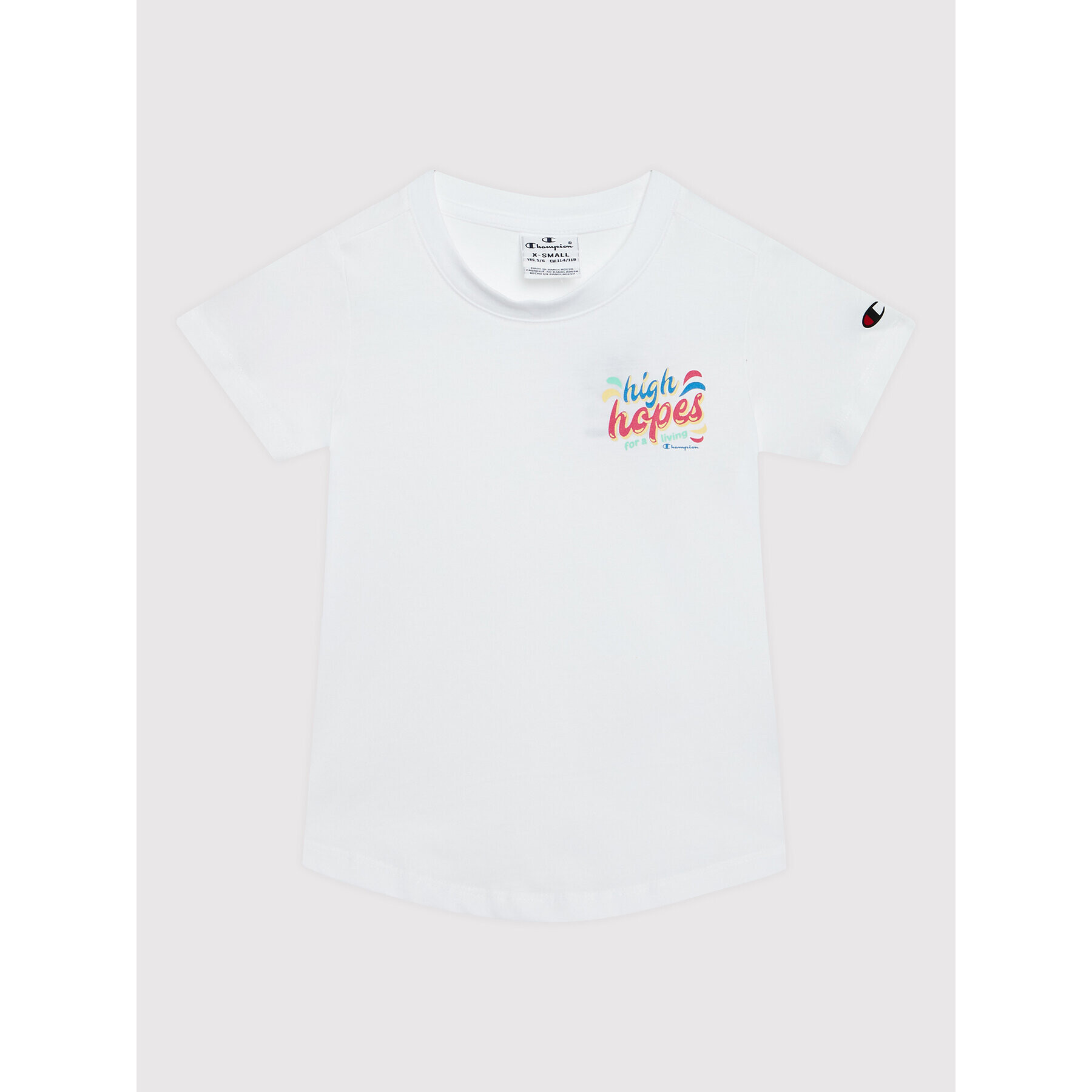 Champion T-Shirt 404399 Bílá Regular Fit - Pepit.cz