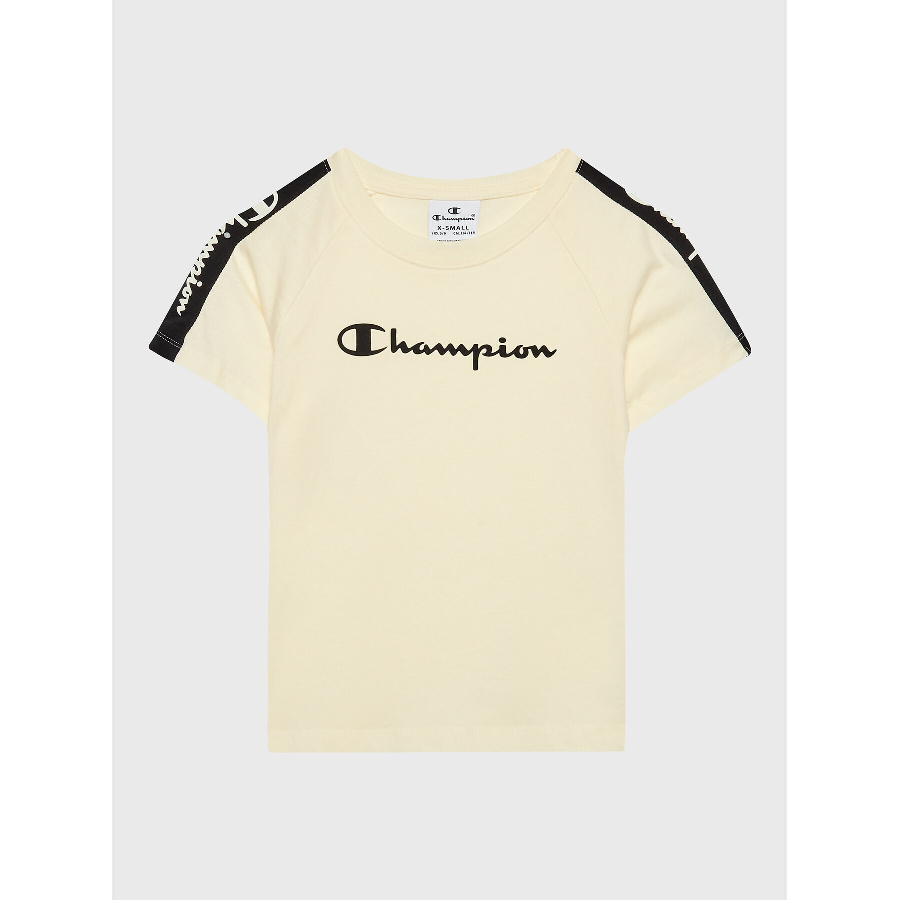 Champion T-Shirt 404473 Écru Regular Fit - Pepit.cz