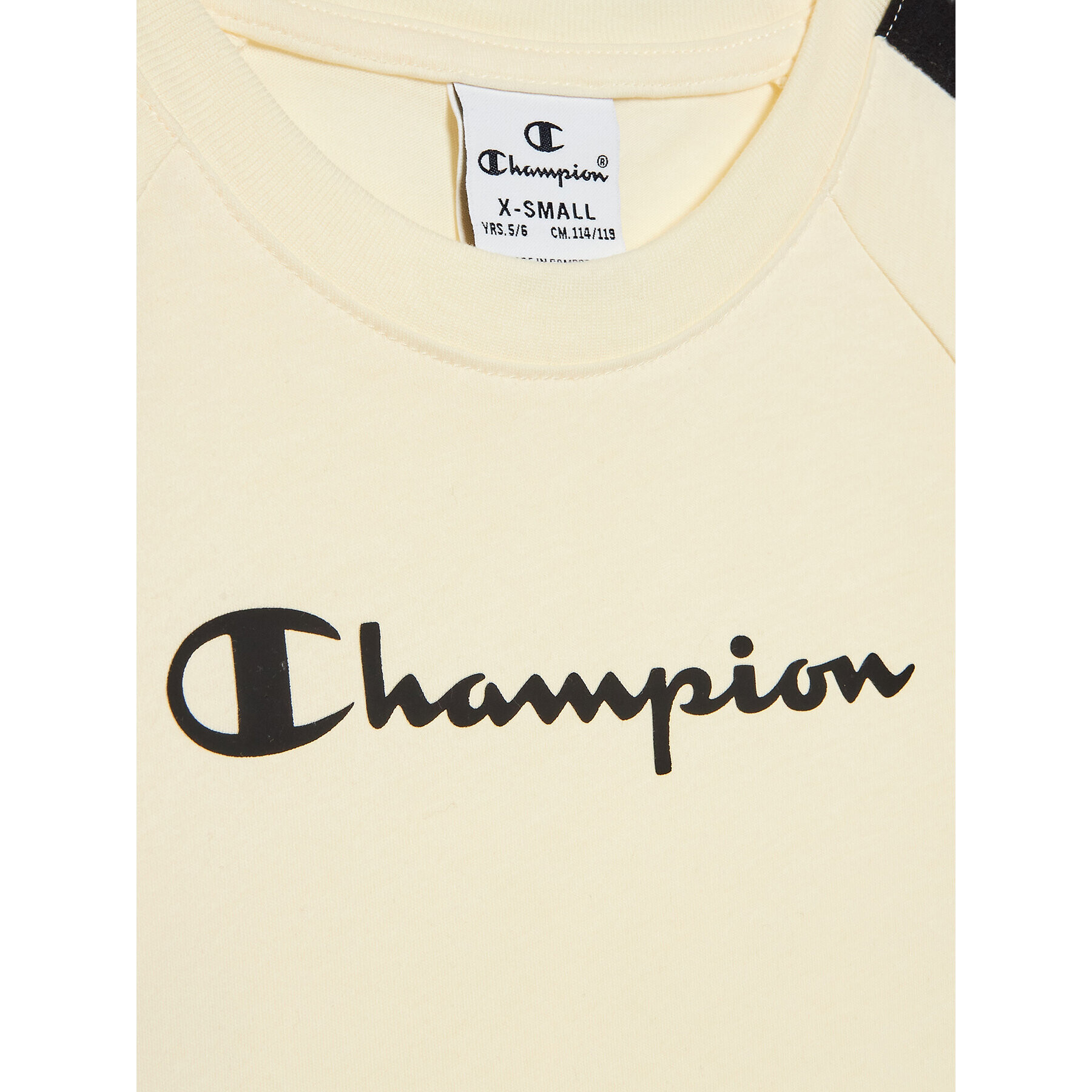 Champion T-Shirt 404473 Écru Regular Fit - Pepit.cz