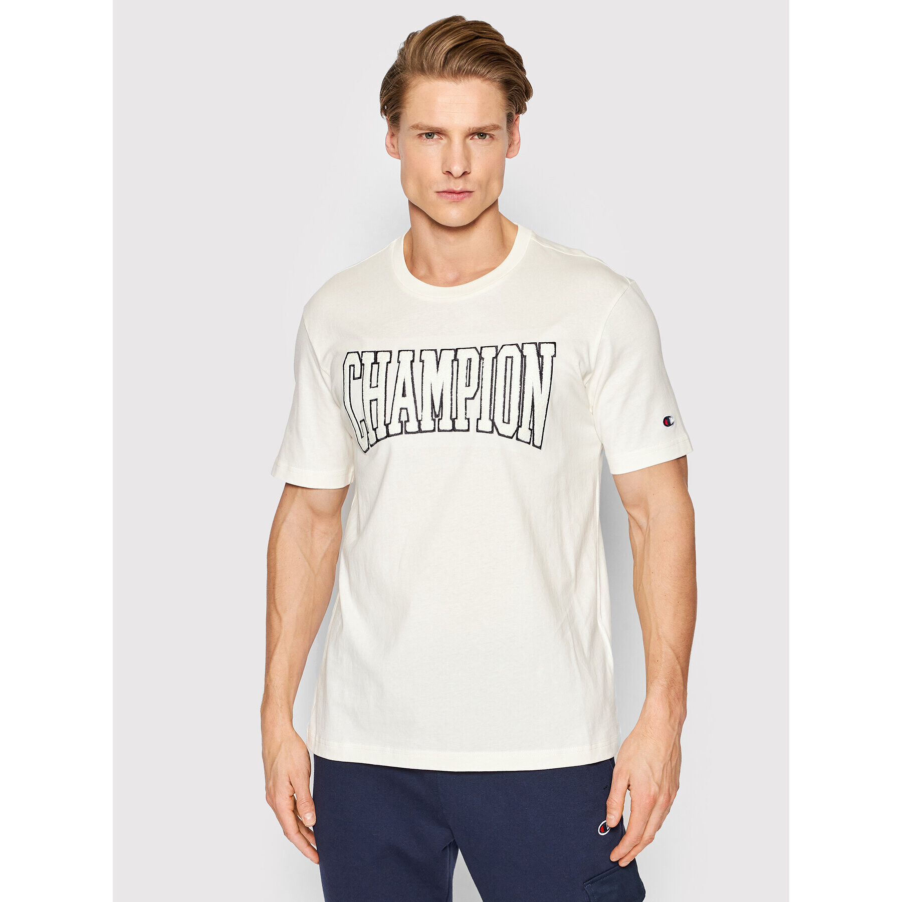 Champion T-Shirt Athletic 217172 Béžová Regular Fit - Pepit.cz