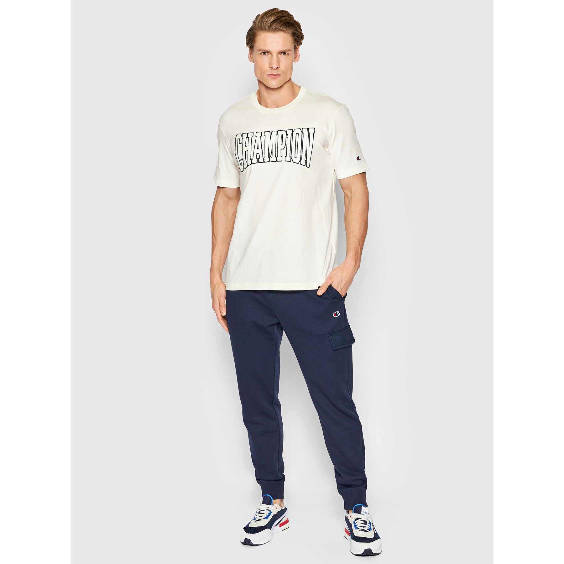 Champion T-Shirt Athletic 217172 Béžová Regular Fit - Pepit.cz