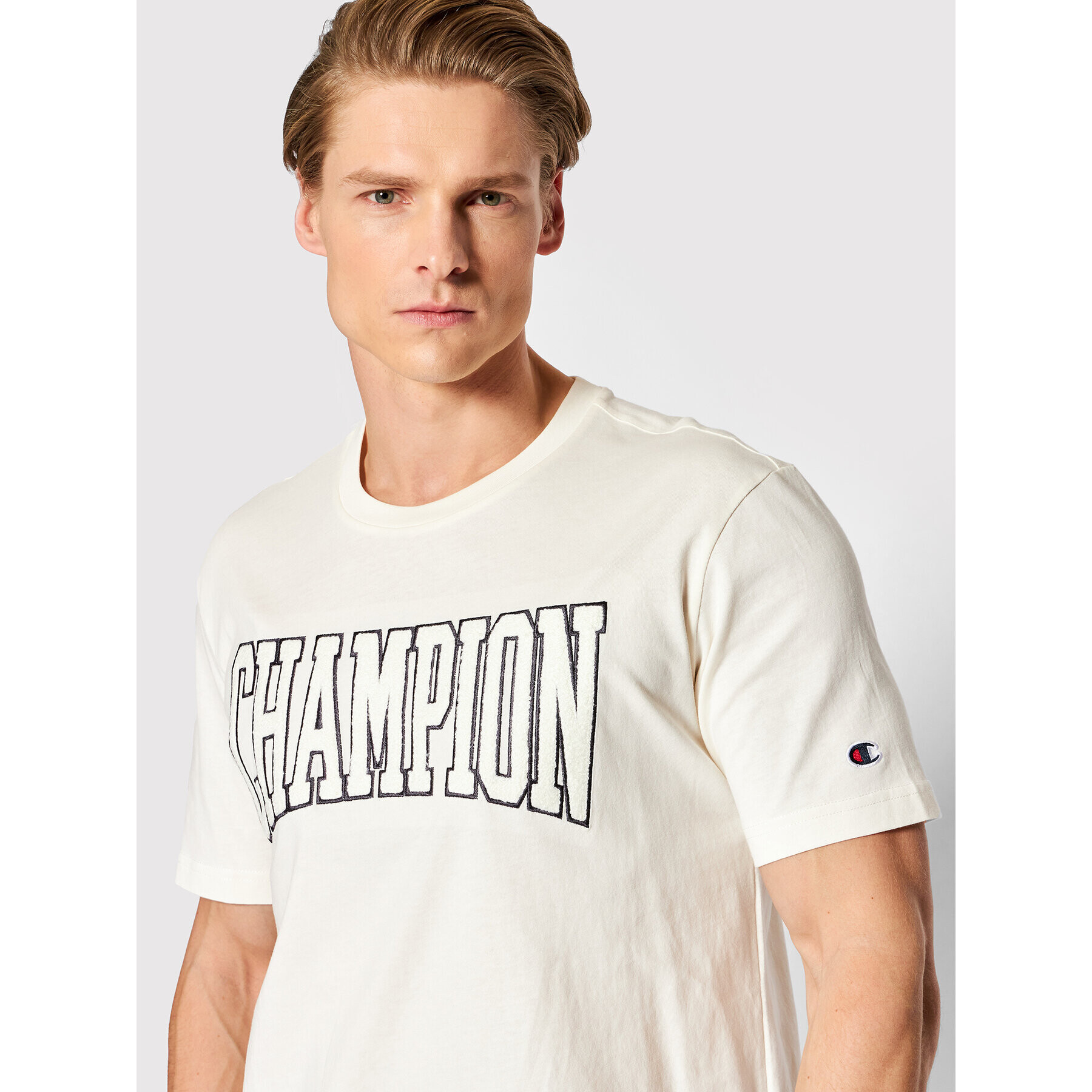 Champion T-Shirt Athletic 217172 Béžová Regular Fit - Pepit.cz