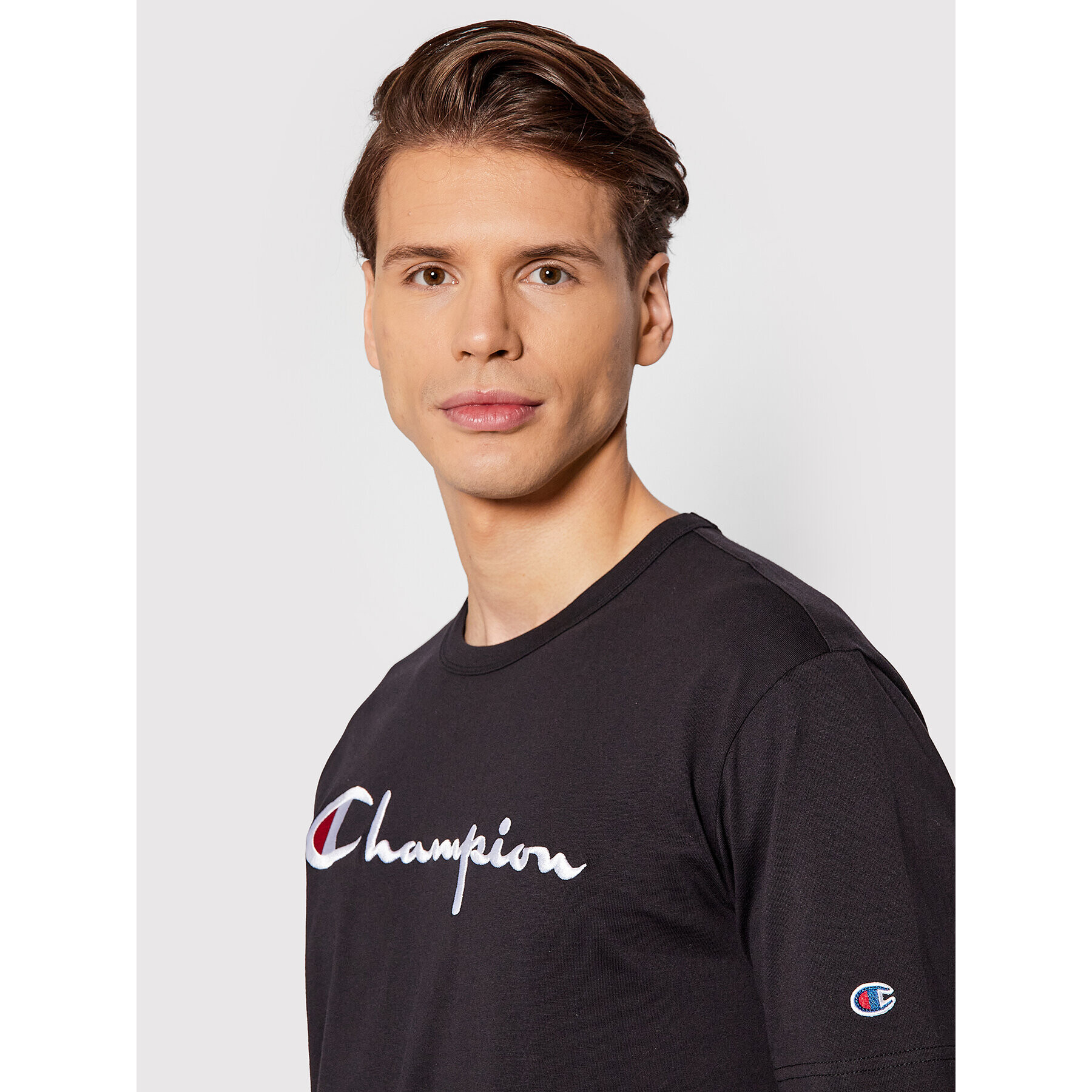 Champion T-Shirt Big Script Logo 216547 Černá Regular Fit - Pepit.cz