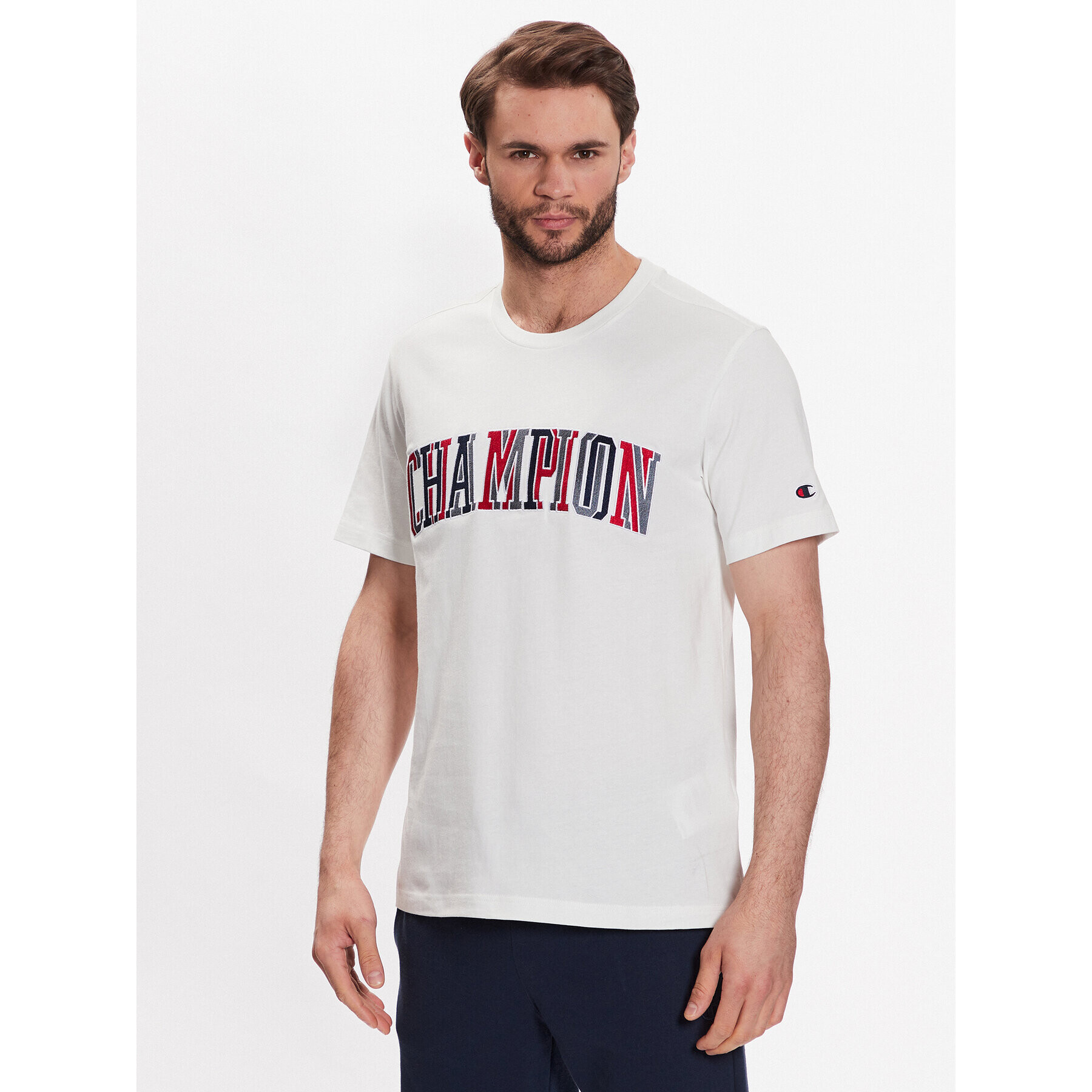 Champion T-Shirt Bookstore 218512 Bílá Regular Fit - Pepit.cz