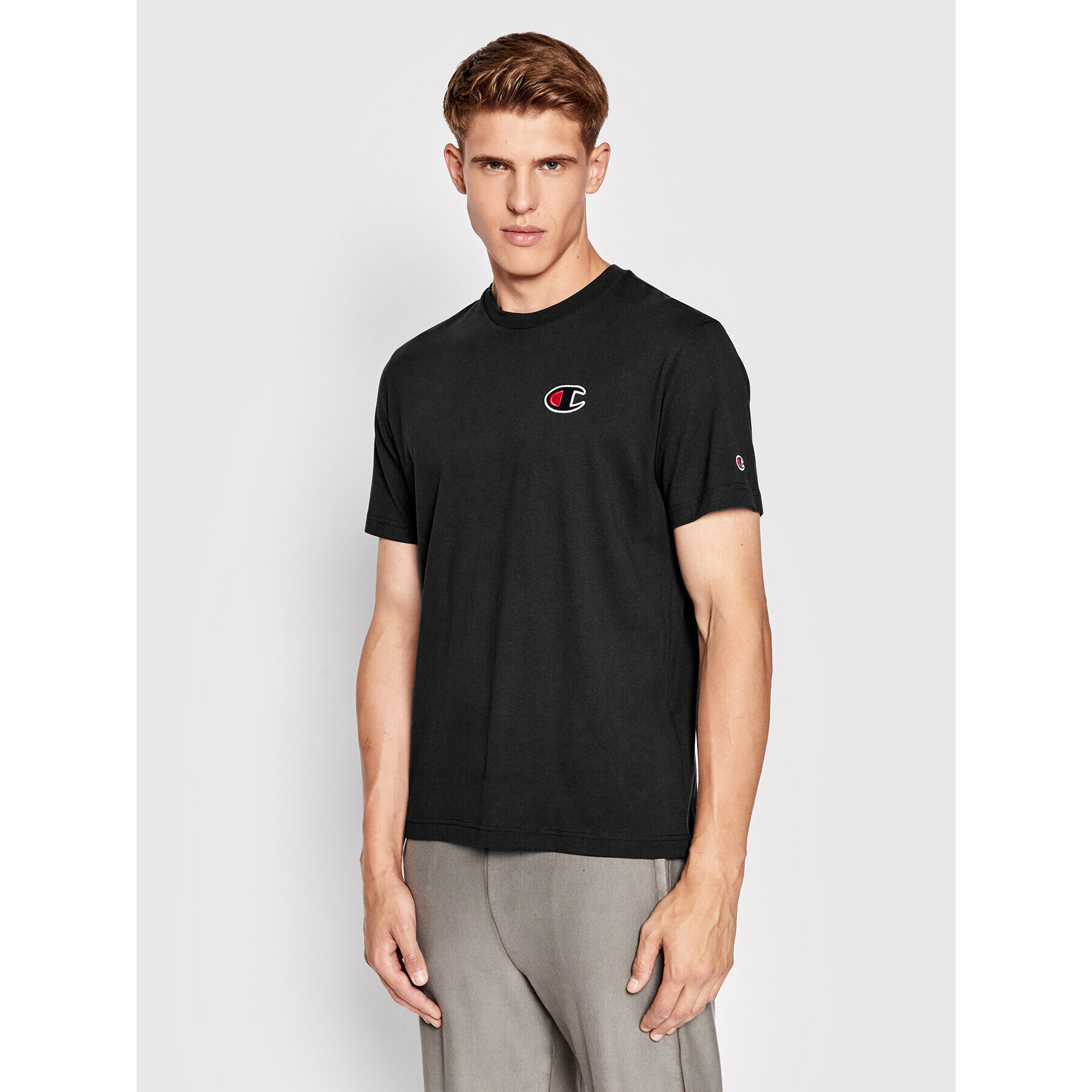 Champion T-Shirt C Logo 217069 Černá Regular Fit - Pepit.cz