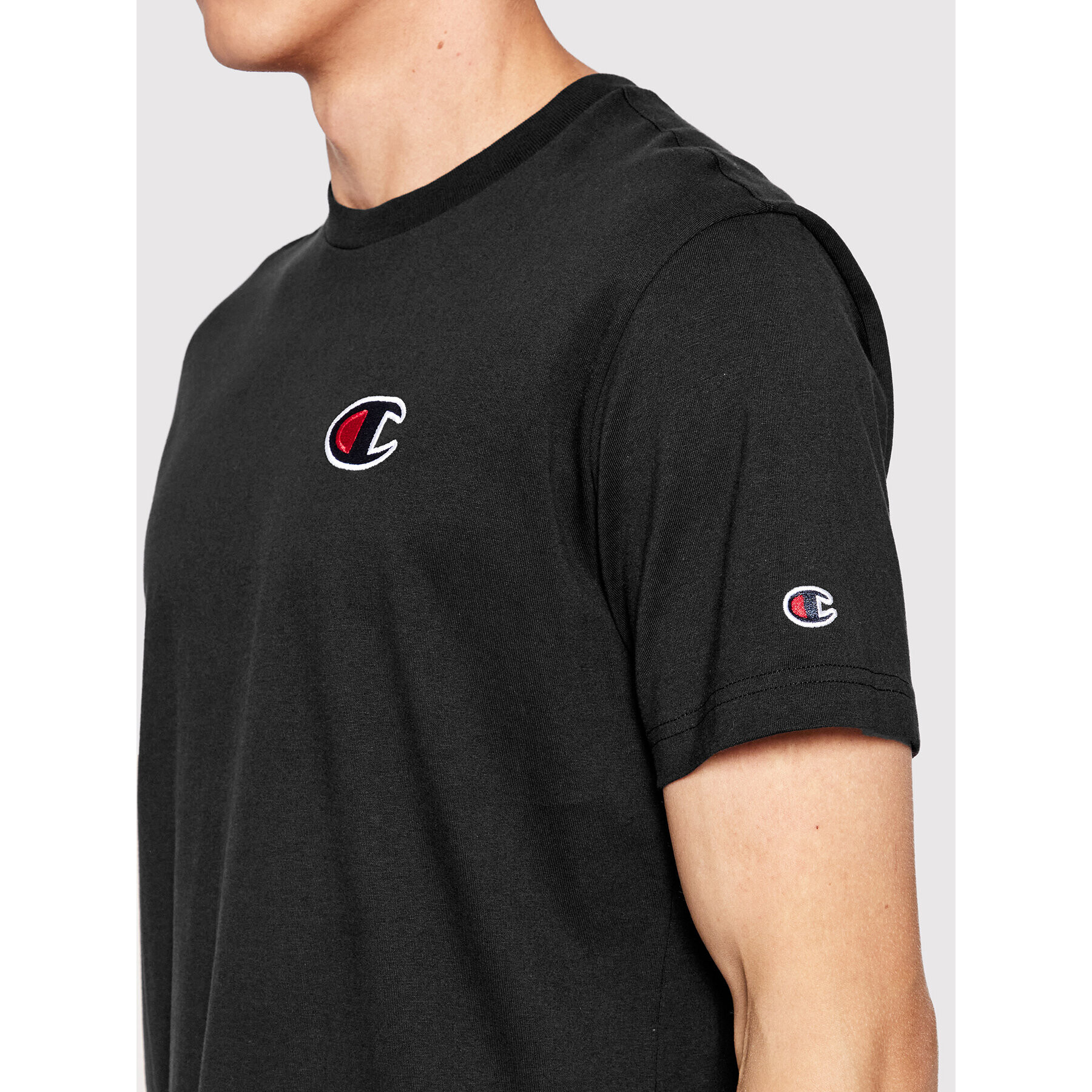 Champion T-Shirt C Logo 217069 Černá Regular Fit - Pepit.cz