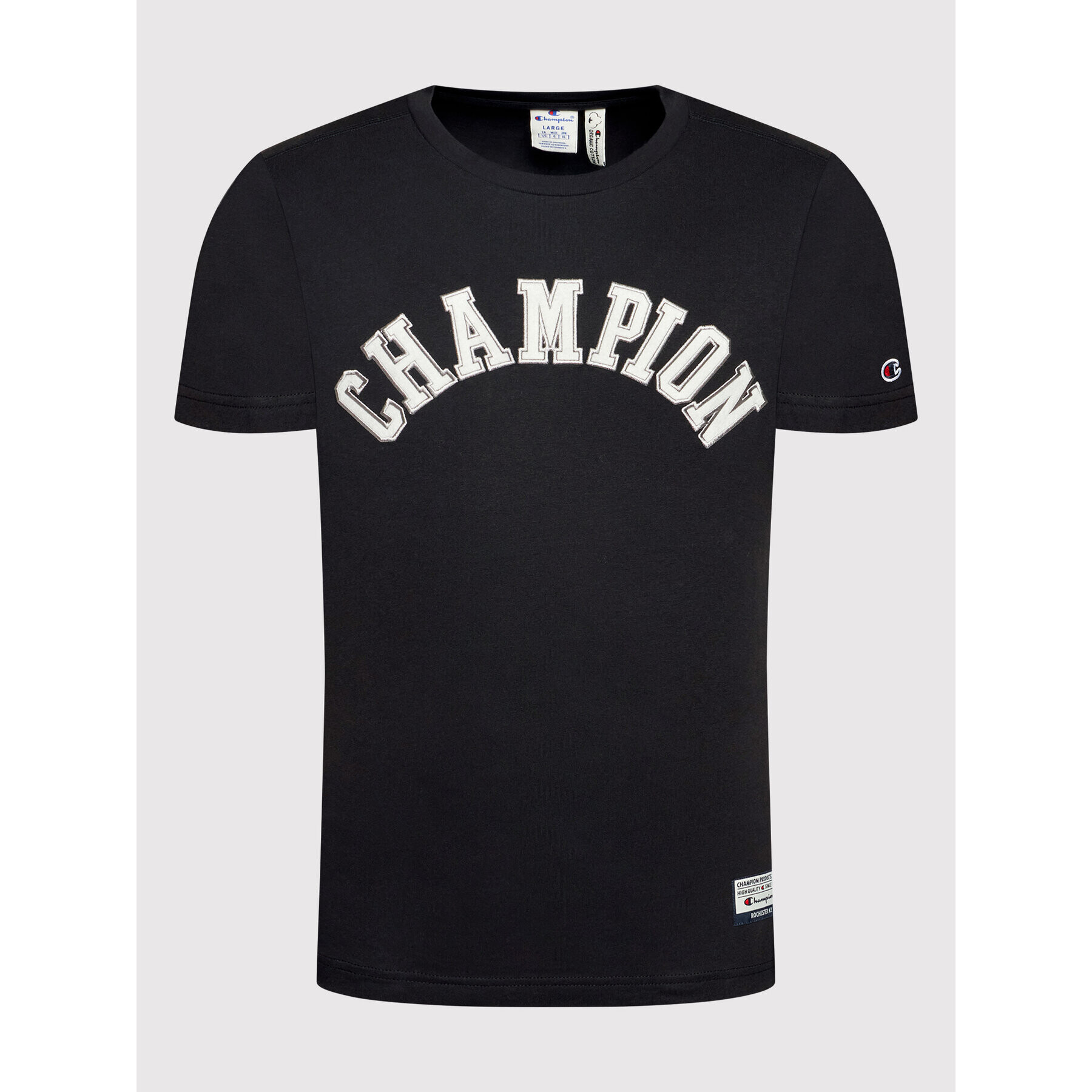 Champion T-Shirt Collegiate Logo 216575 Černá Regular Fit - Pepit.cz