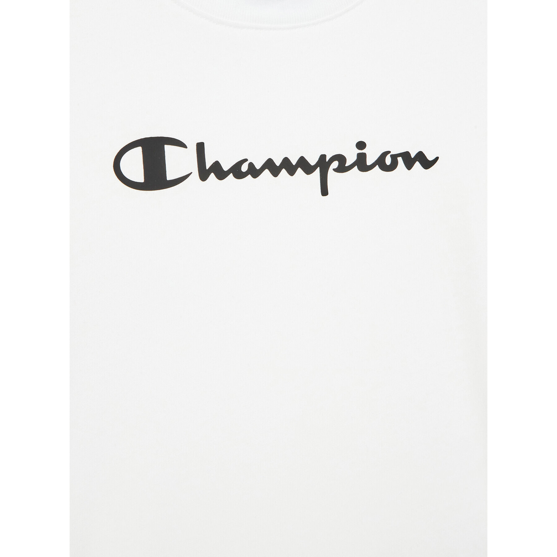 Champion T-Shirt Contrast Script Logo 404541 Bílá Regular Fit - Pepit.cz