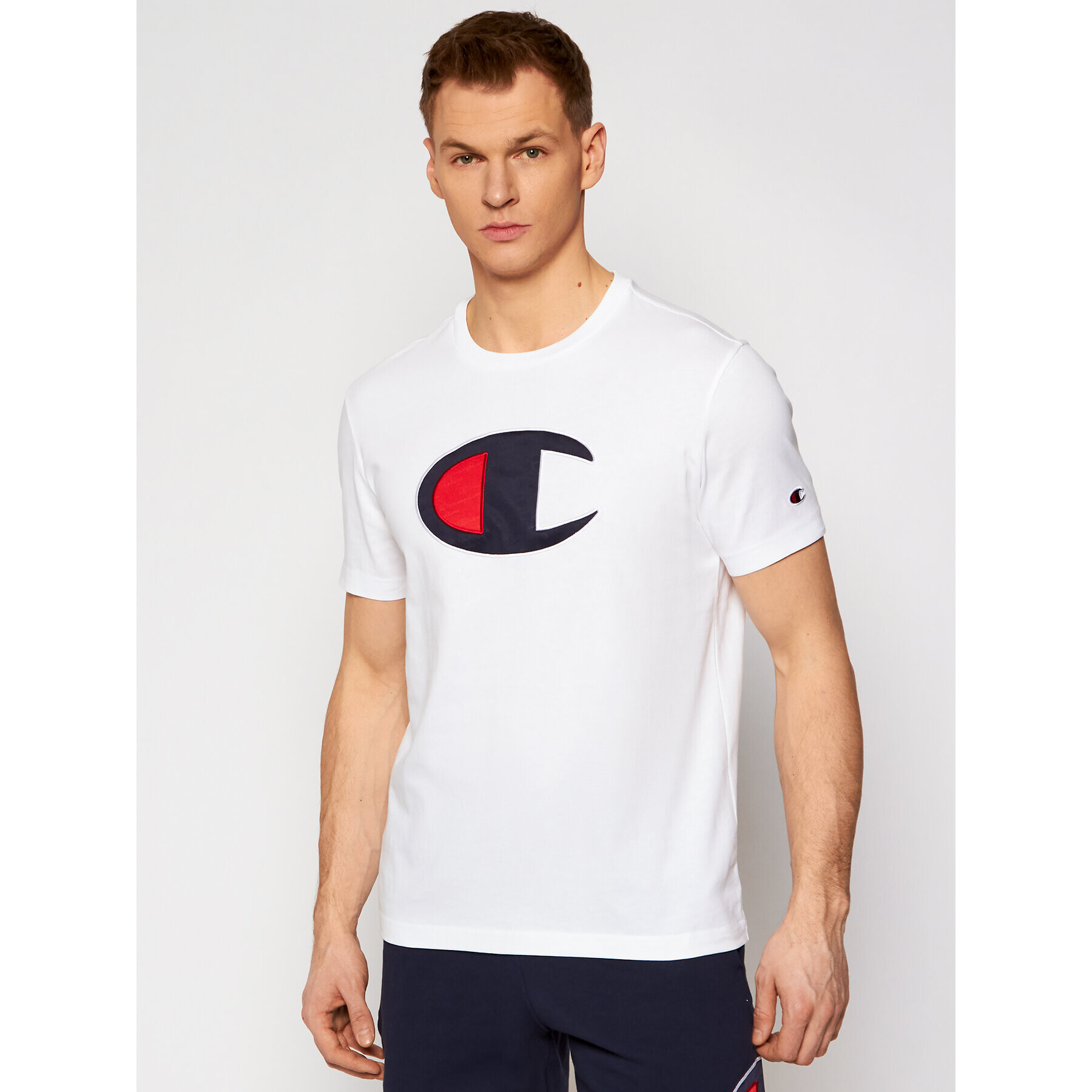 Champion T-Shirt Crewneck 214405 Bílá Comfort Fit - Pepit.cz