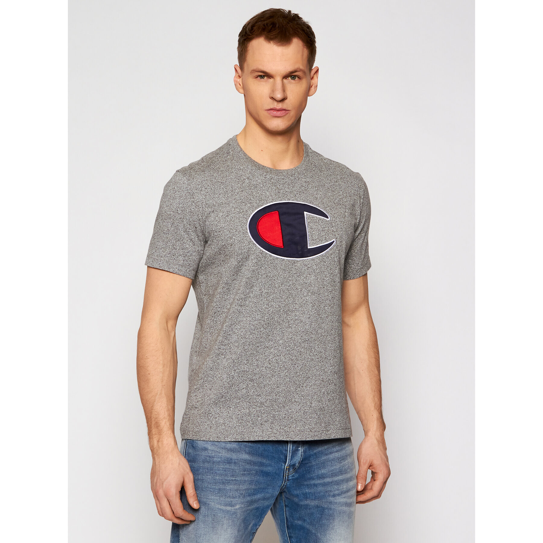 Champion T-Shirt Crewneck 214405 Šedá Regular Fit - Pepit.cz