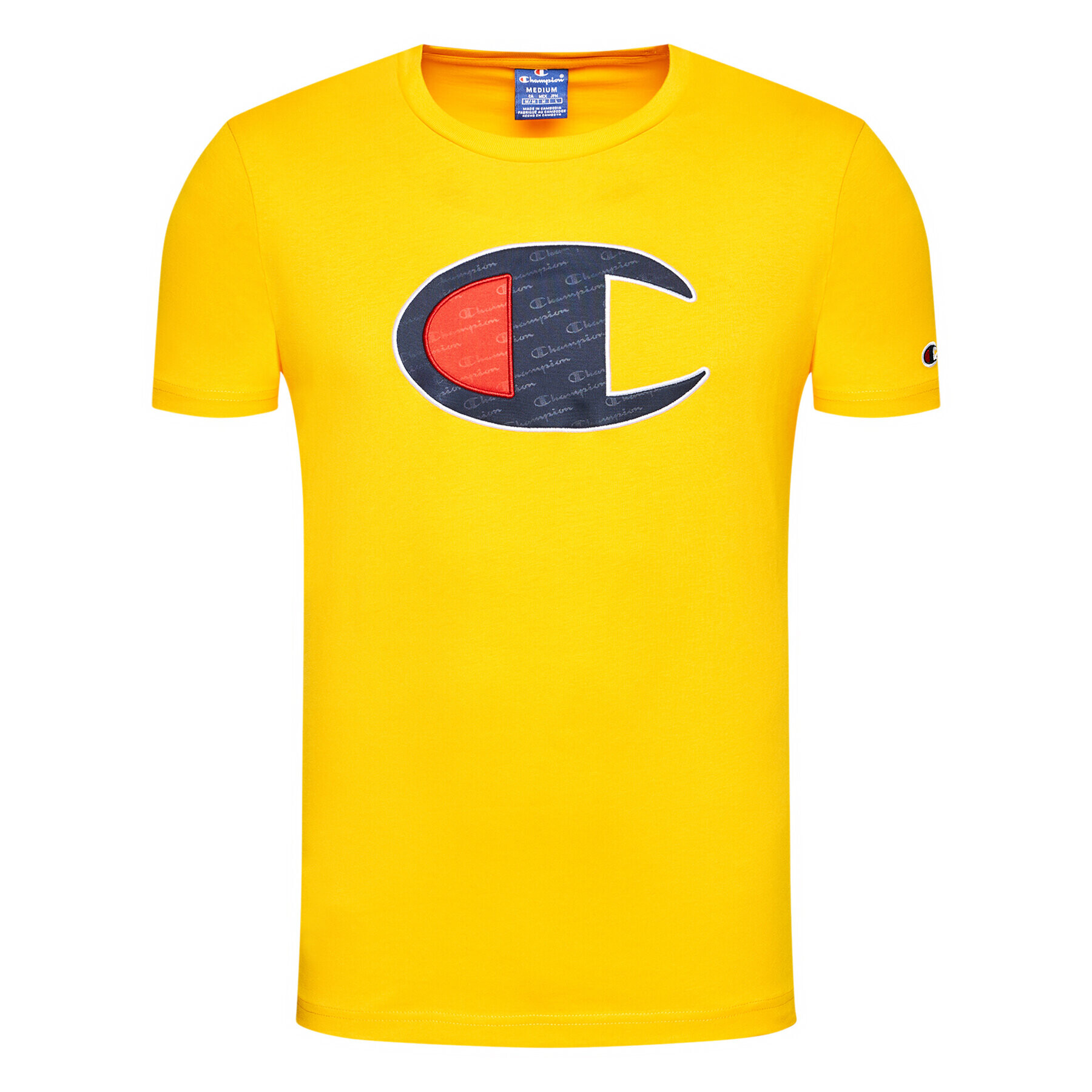 Champion T-Shirt Crewneck 214405 Žlutá Regular Fit - Pepit.cz