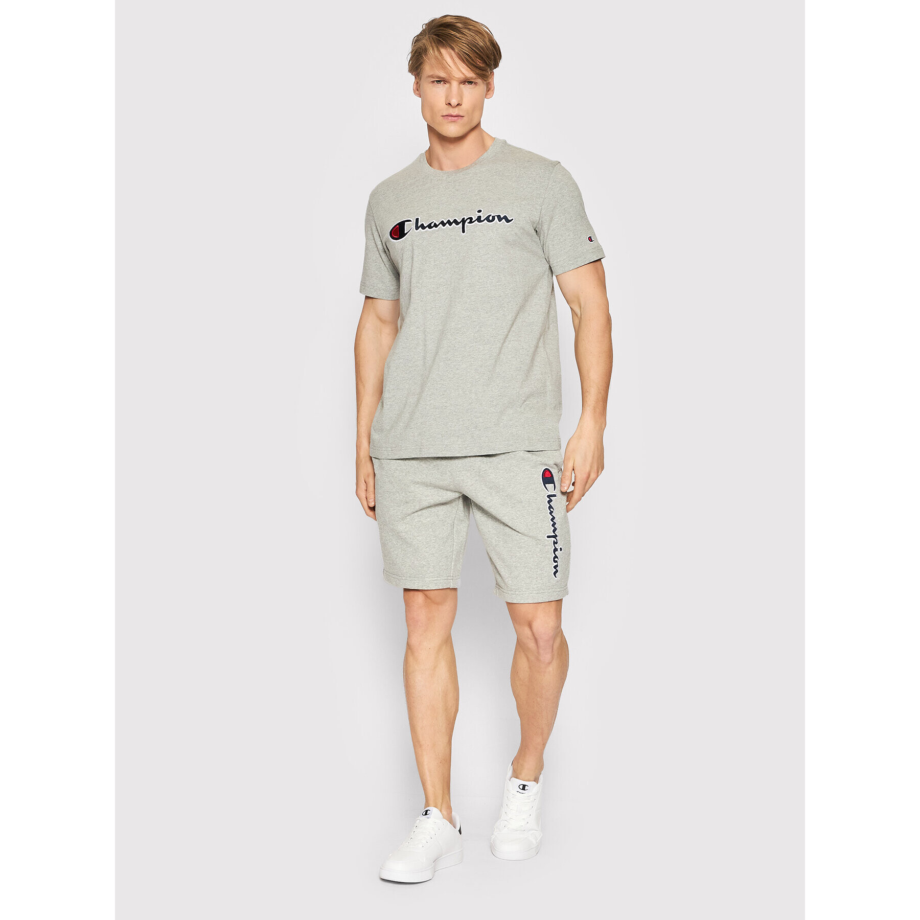 Champion T-Shirt Crewneck 217814 Šedá Regular Fit - Pepit.cz