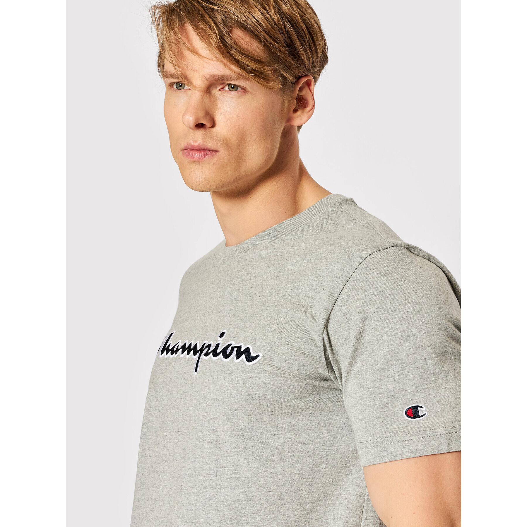 Champion T-Shirt Crewneck 217814 Šedá Regular Fit - Pepit.cz