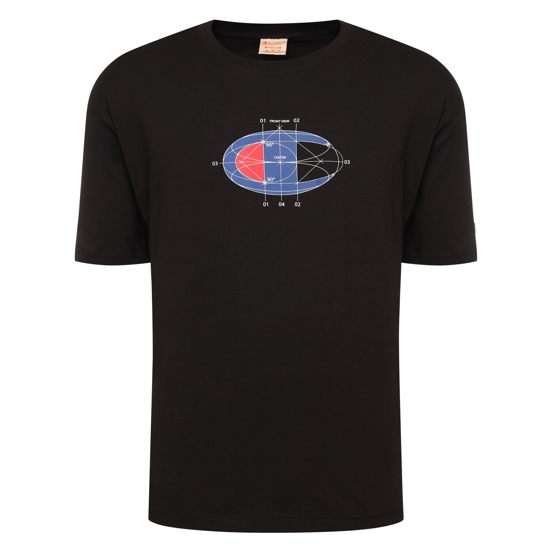 Champion T-Shirt Deconstructed C Logo 214420 Černá Muscle Fit - Pepit.cz