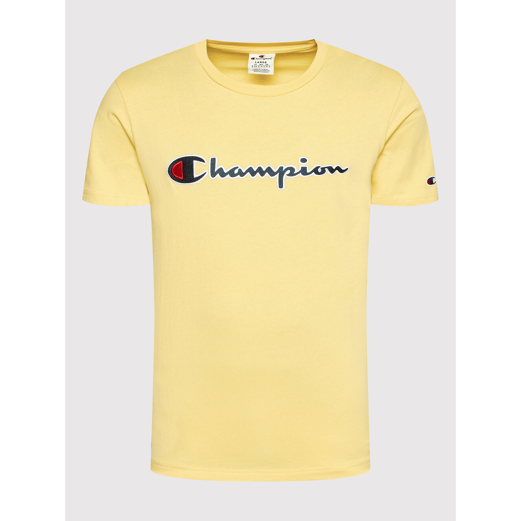 Champion T-Shirt Embroidered 217814 Žlutá Regular Fit - Pepit.cz