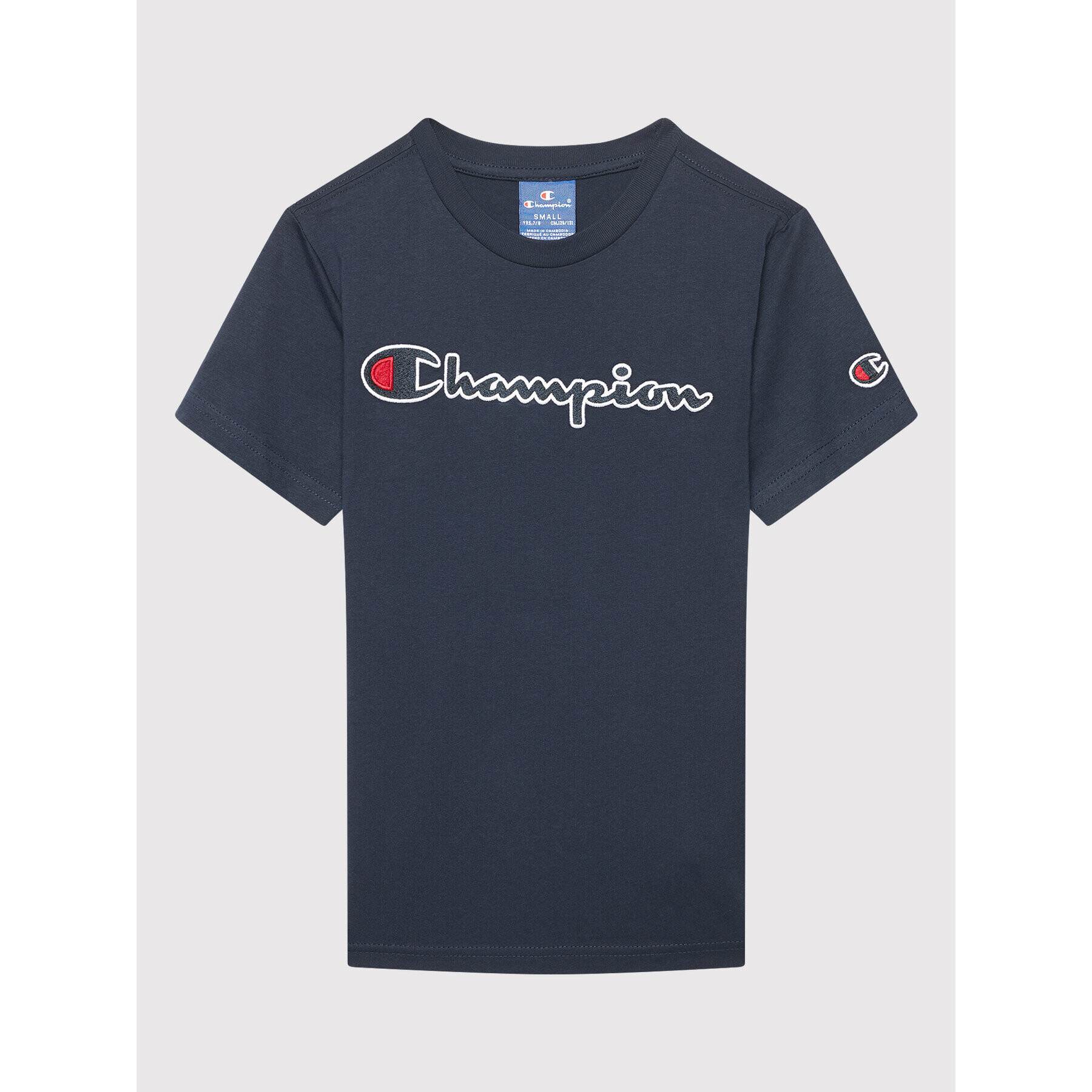 Champion T-Shirt Logo 305770 Tmavomodrá Regular Fit - Pepit.cz