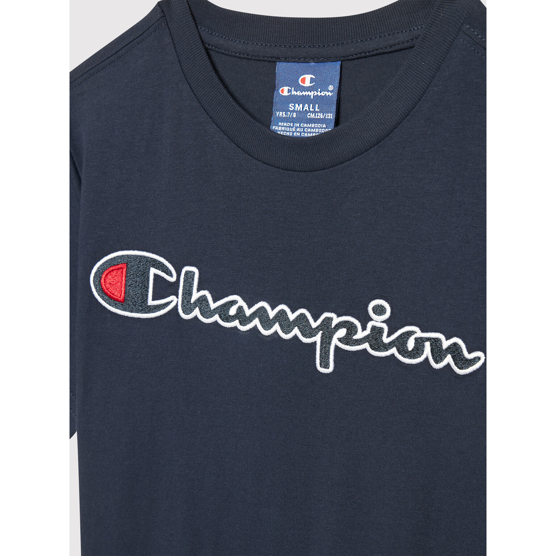 Champion T-Shirt Logo 305770 Tmavomodrá Regular Fit - Pepit.cz