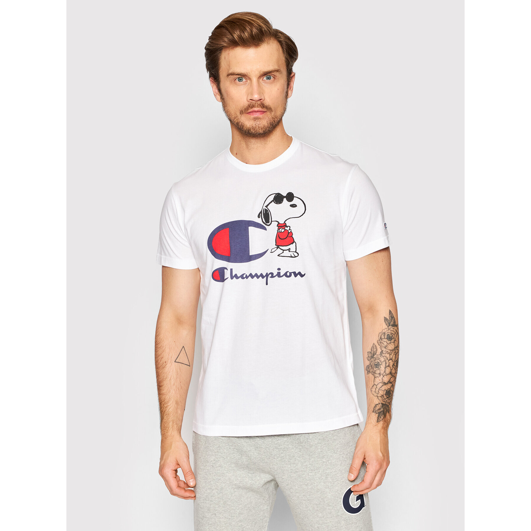 Champion T-Shirt PEANUTS Todd Snyder 217808 Bílá Regular Fit - Pepit.cz