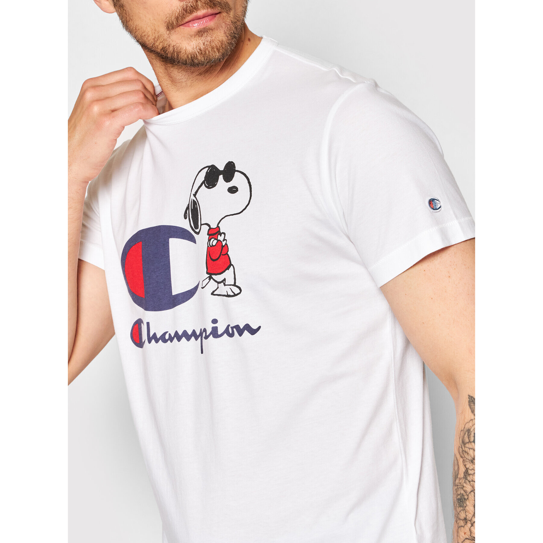 Champion T-Shirt PEANUTS Todd Snyder 217808 Bílá Regular Fit - Pepit.cz