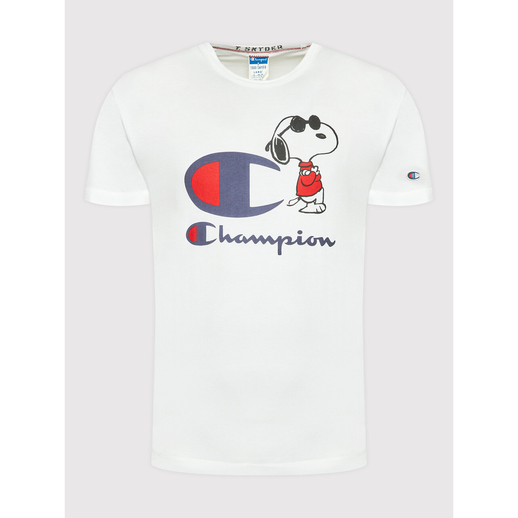 Champion T-Shirt PEANUTS Todd Snyder 217808 Bílá Regular Fit - Pepit.cz