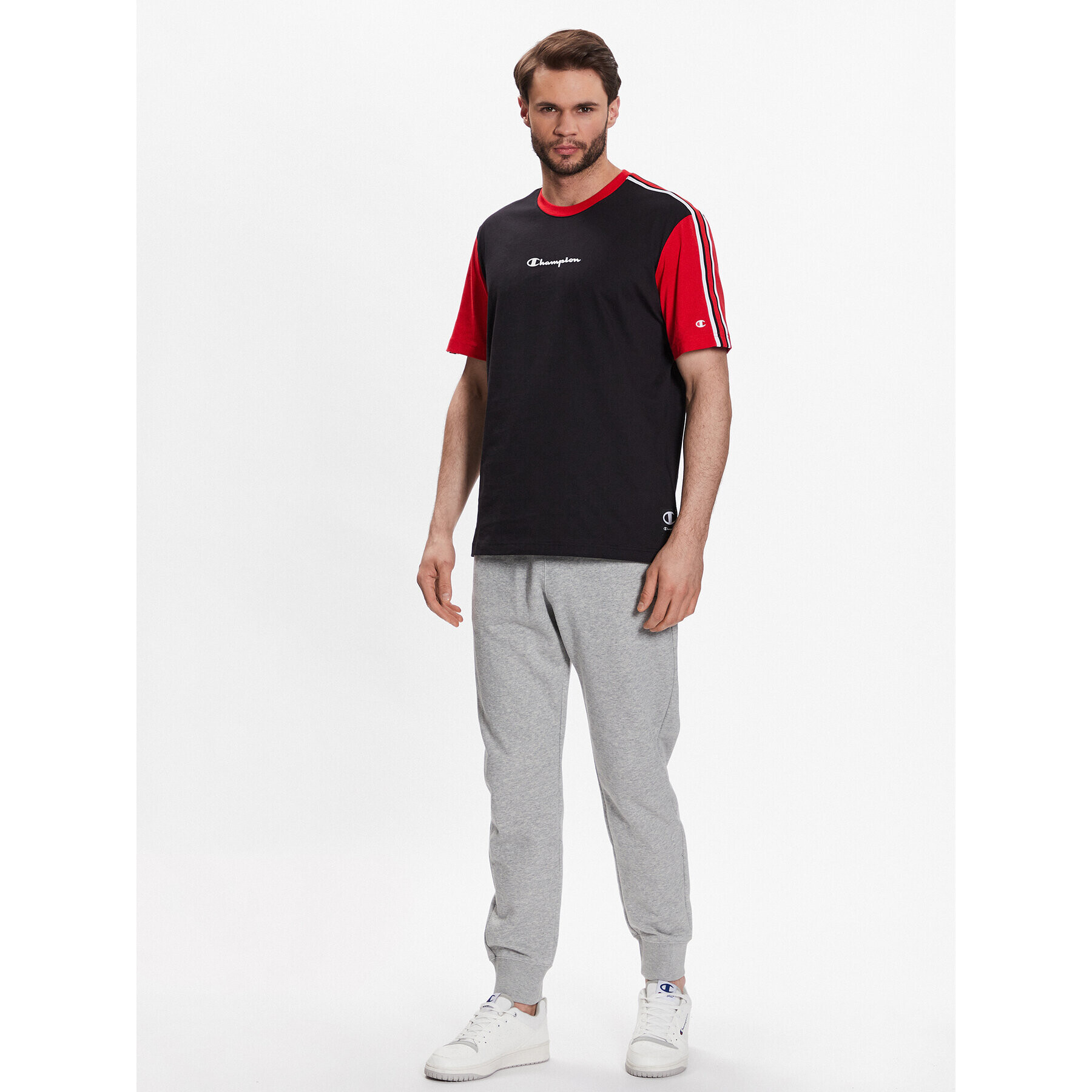 Champion T-Shirt Retro Basketball 218768 Černá Regular Fit - Pepit.cz