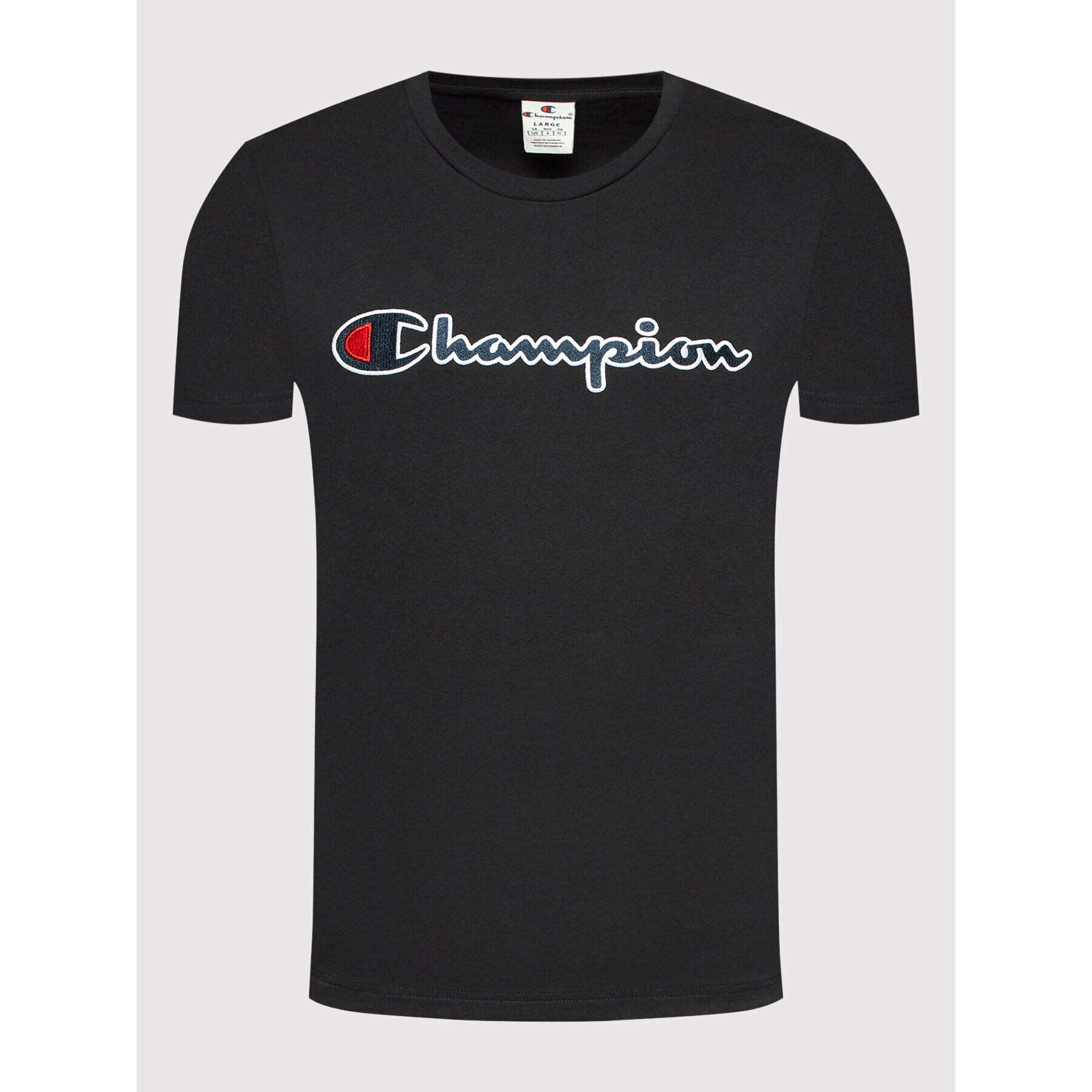 Champion T-Shirt Script Logo 217814 Černá Regular Fit - Pepit.cz